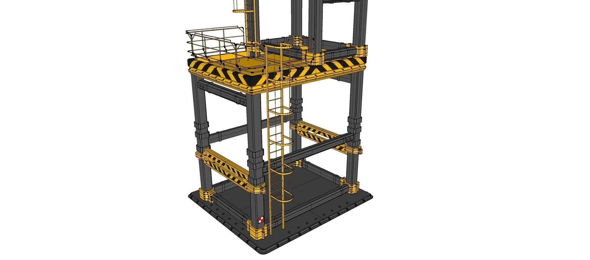 floodlight 7 stadium lighting tower 3D model_28