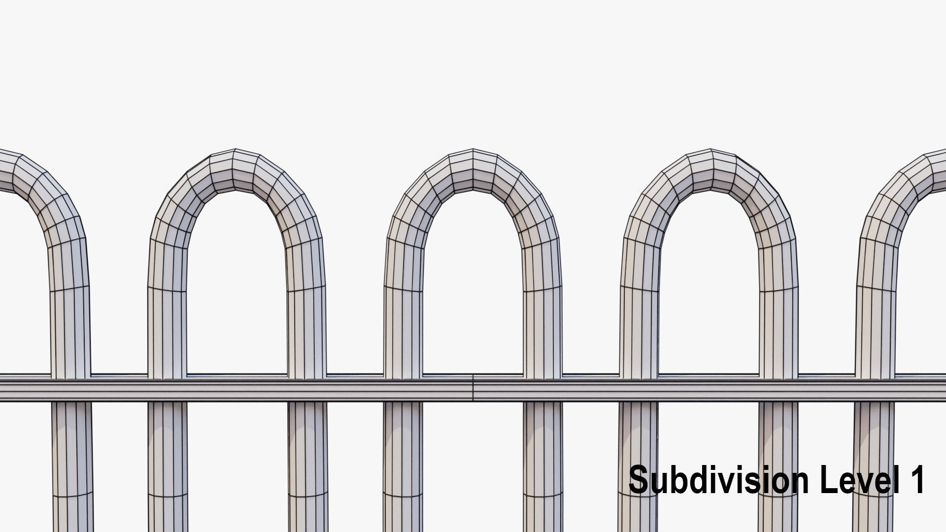 Metal Fence 3D model_19