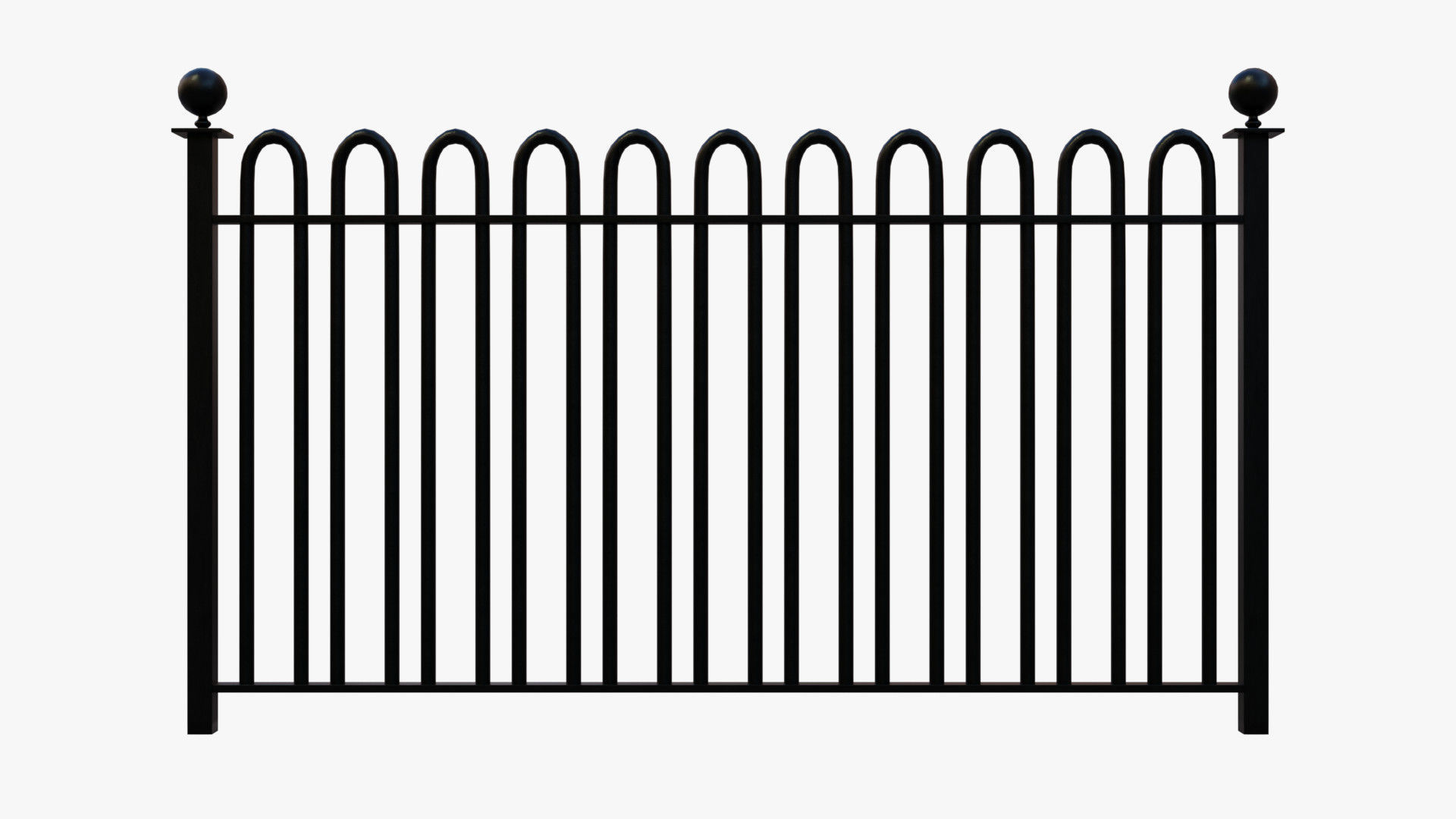 Metal Fence 3D model_1