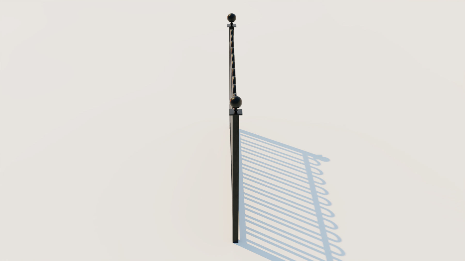 Metal Fence 3D model_9