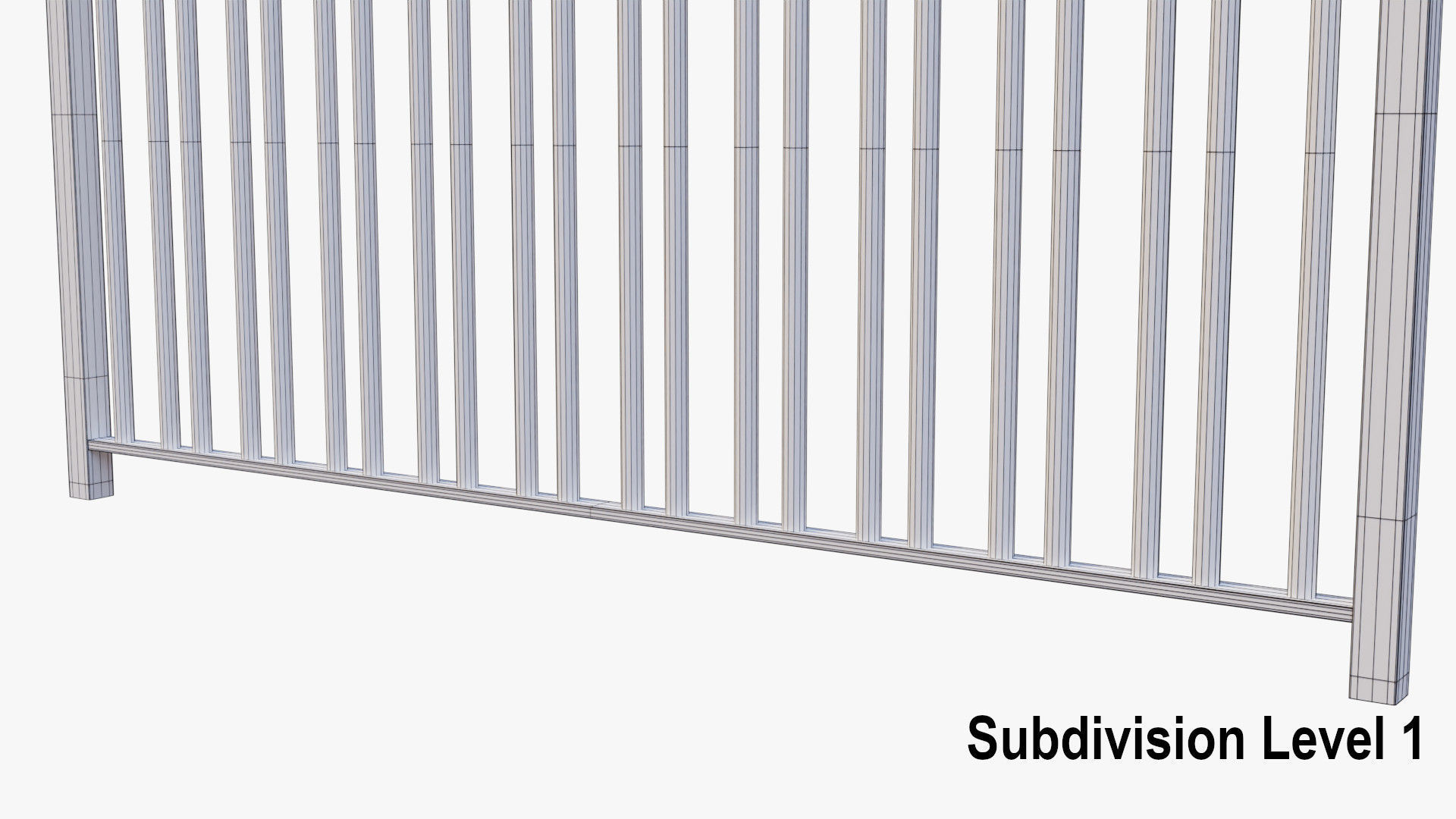 Metal Fence 3D model_17