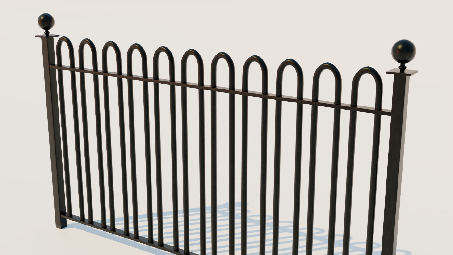 Metal Fence 3D model_8