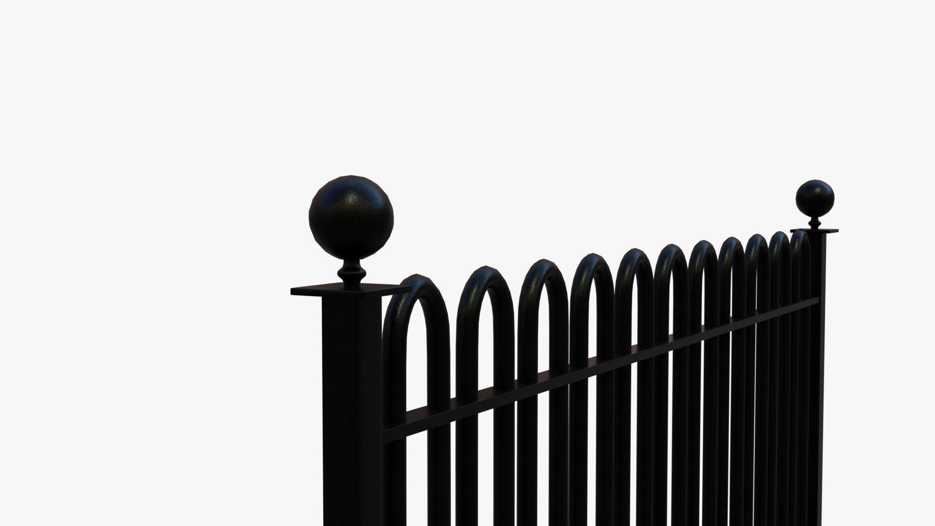 Metal Fence 3D model_3