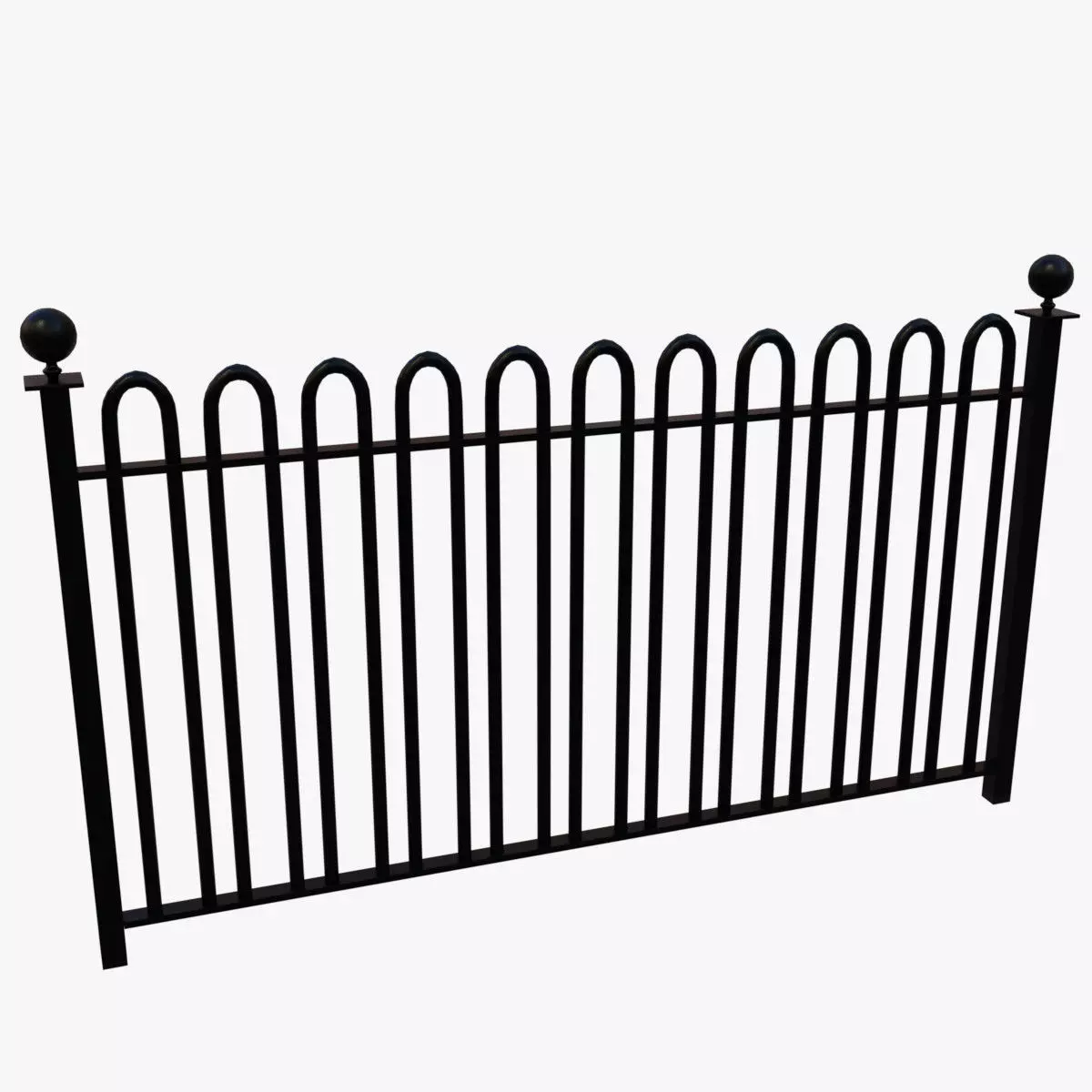 Metal Fence 3D model_0