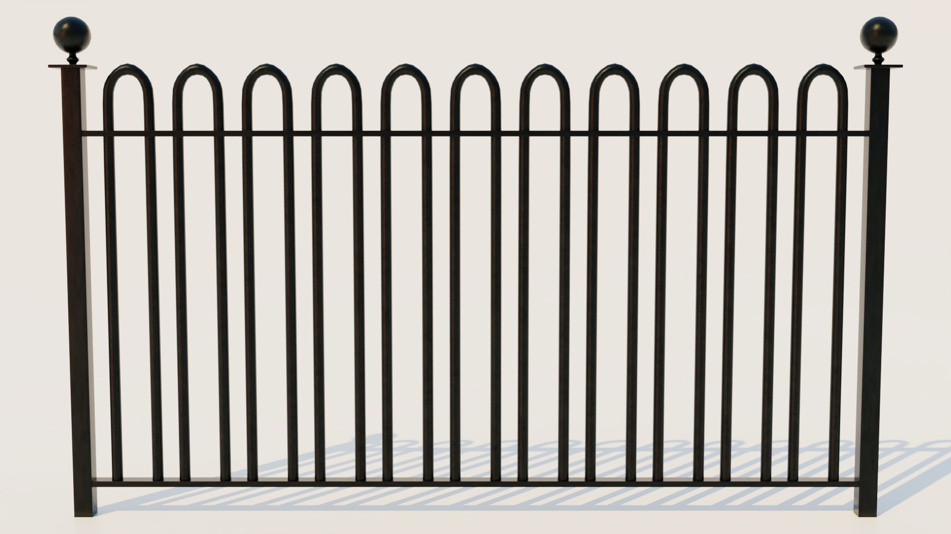 Metal Fence 3D model_6