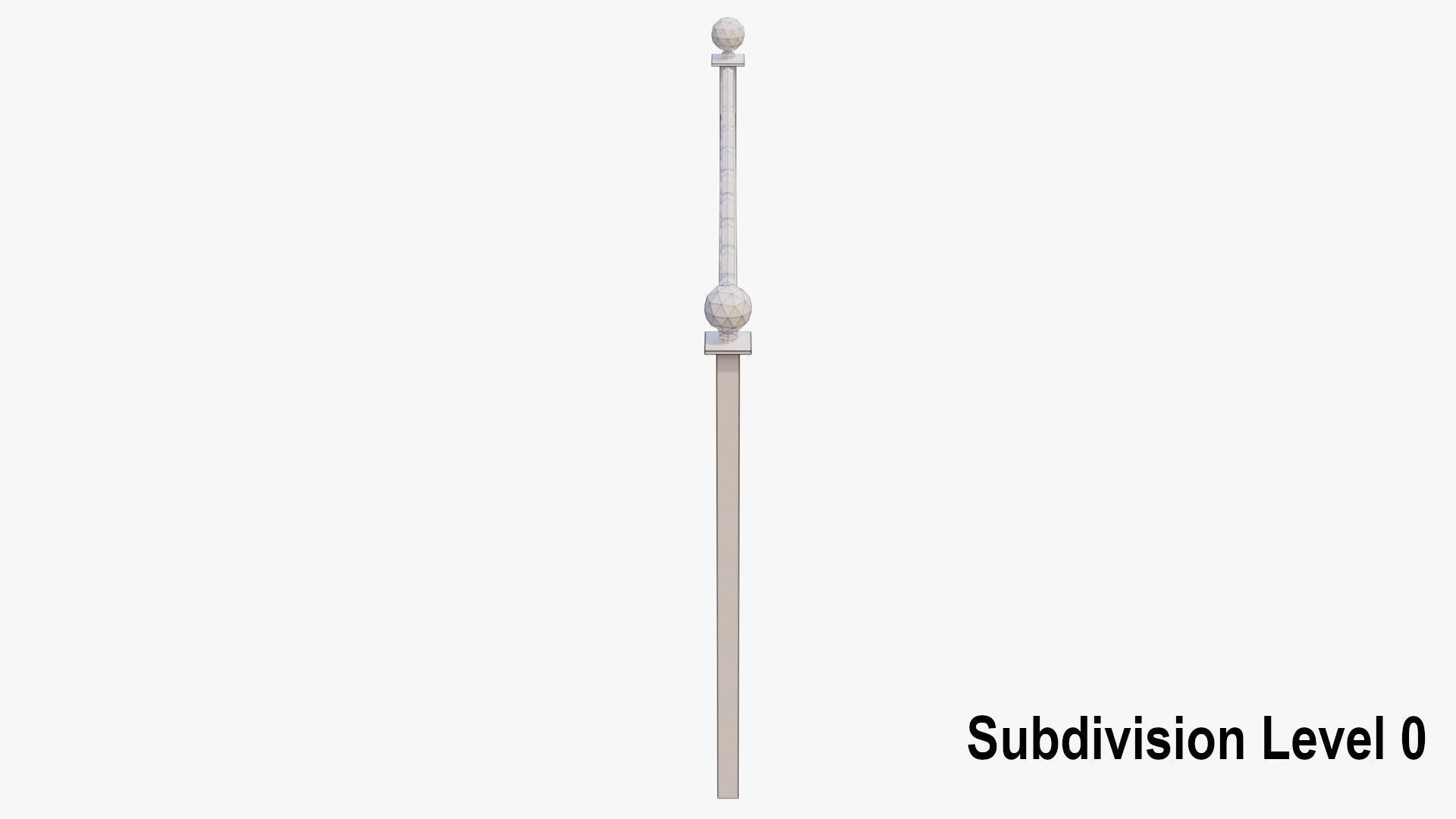 Metal Fence 3D model_10