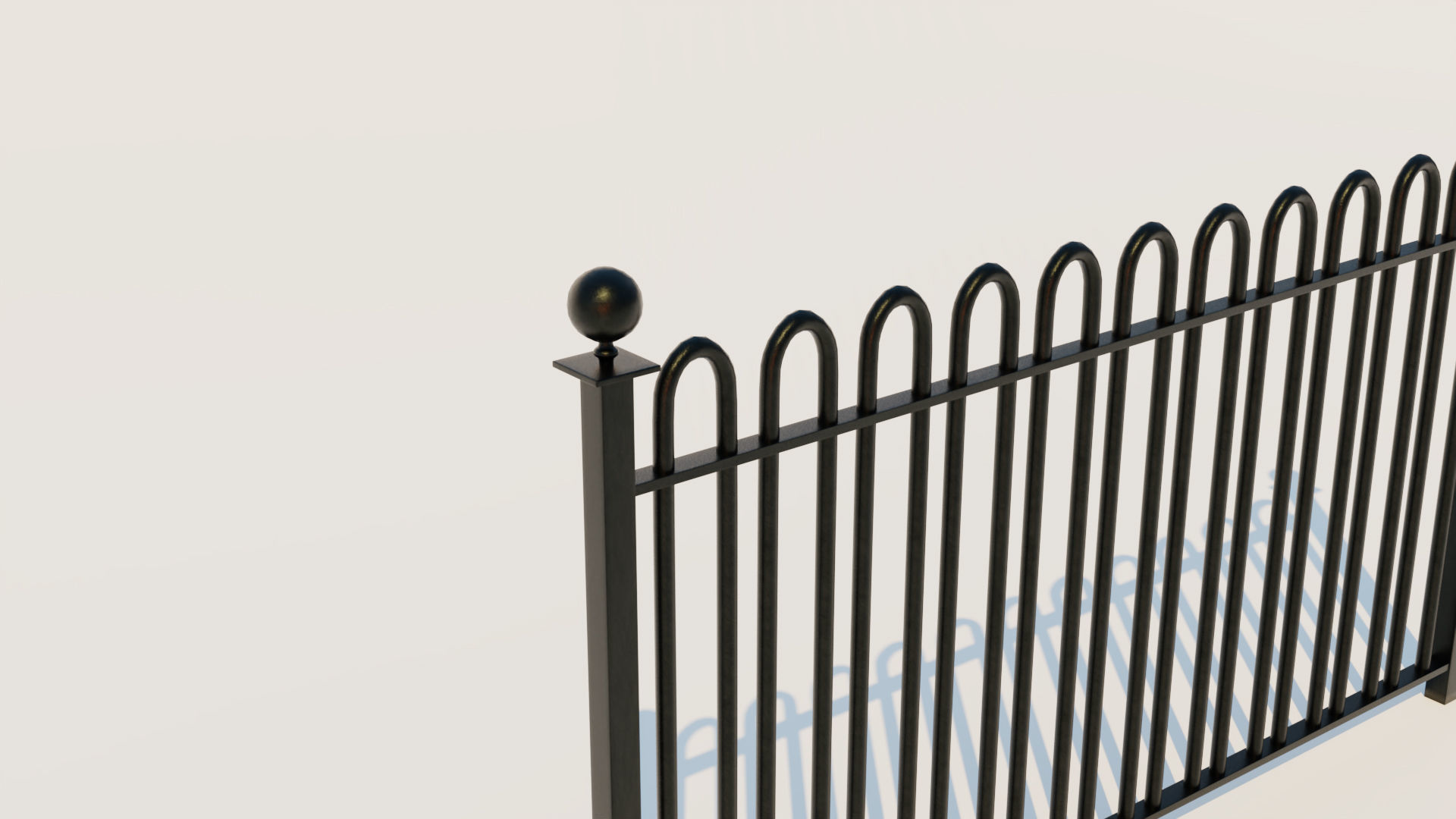 Metal Fence 3D model_7
