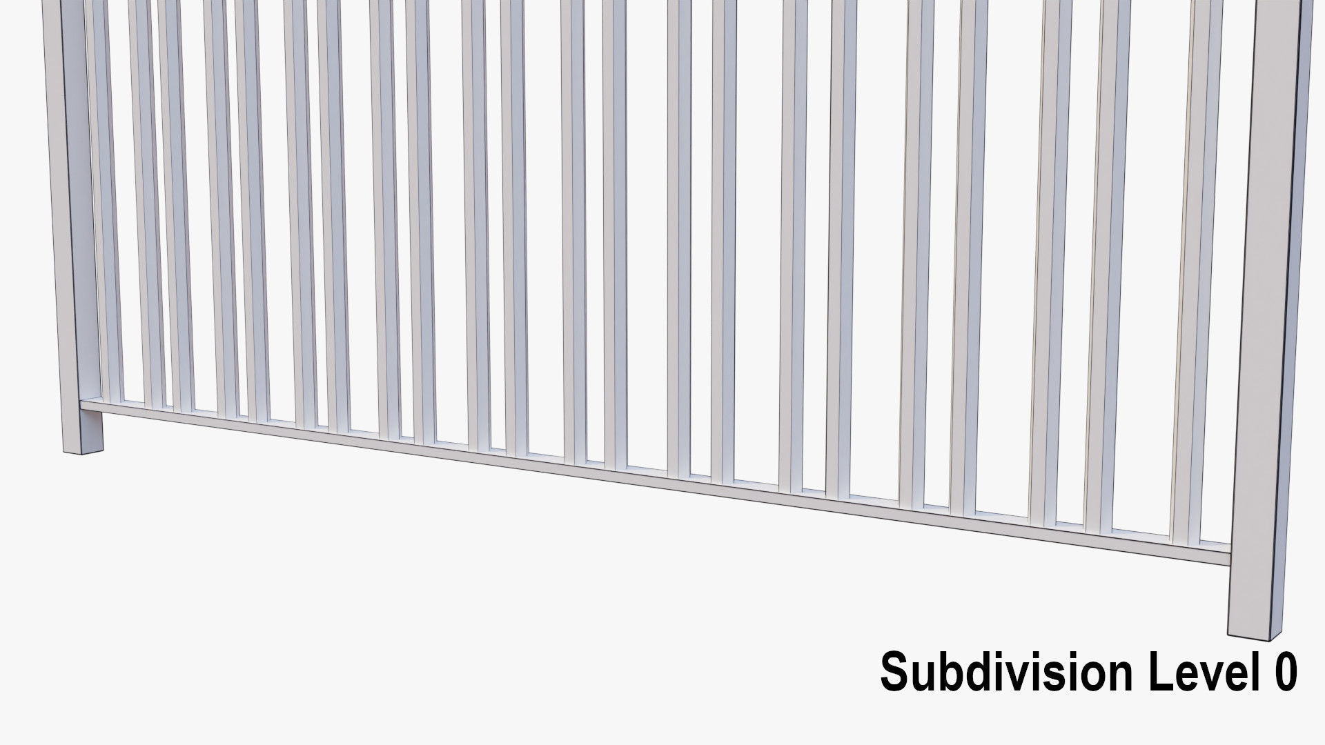 Metal Fence 3D model_16