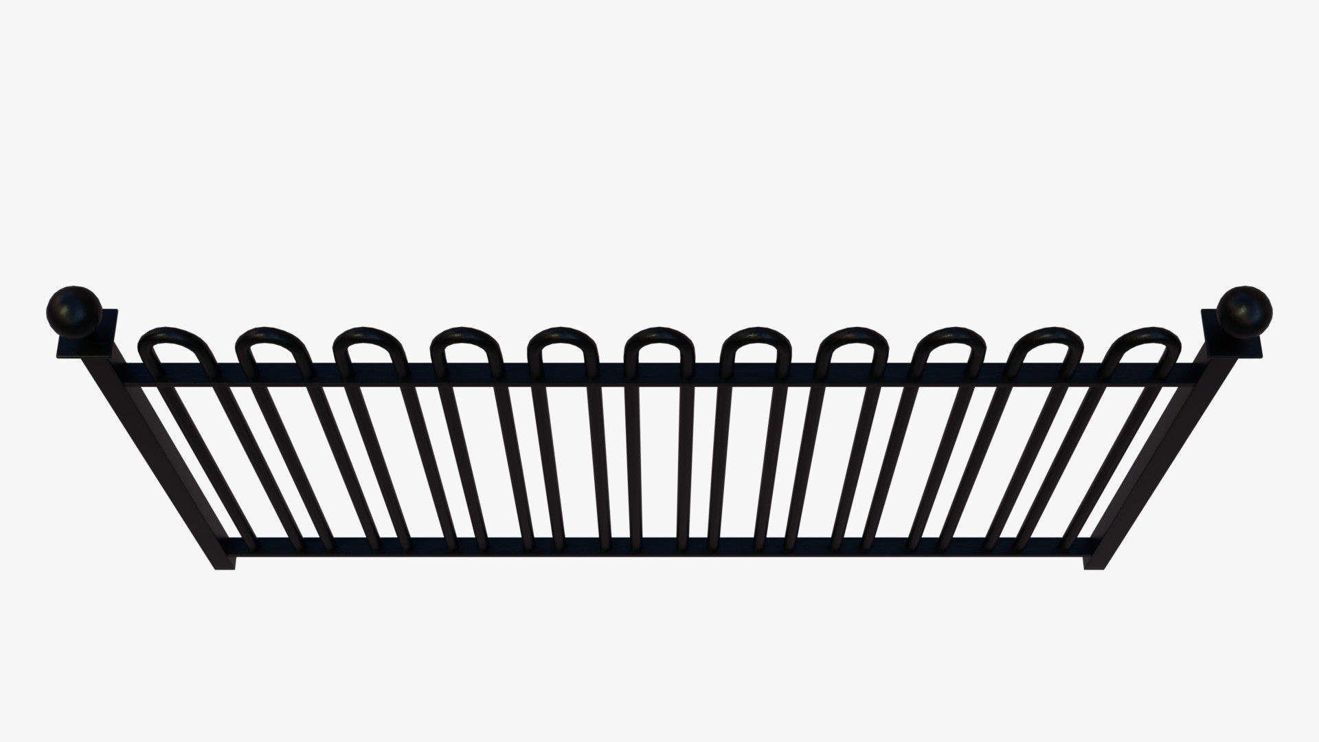 Metal Fence 3D model_4