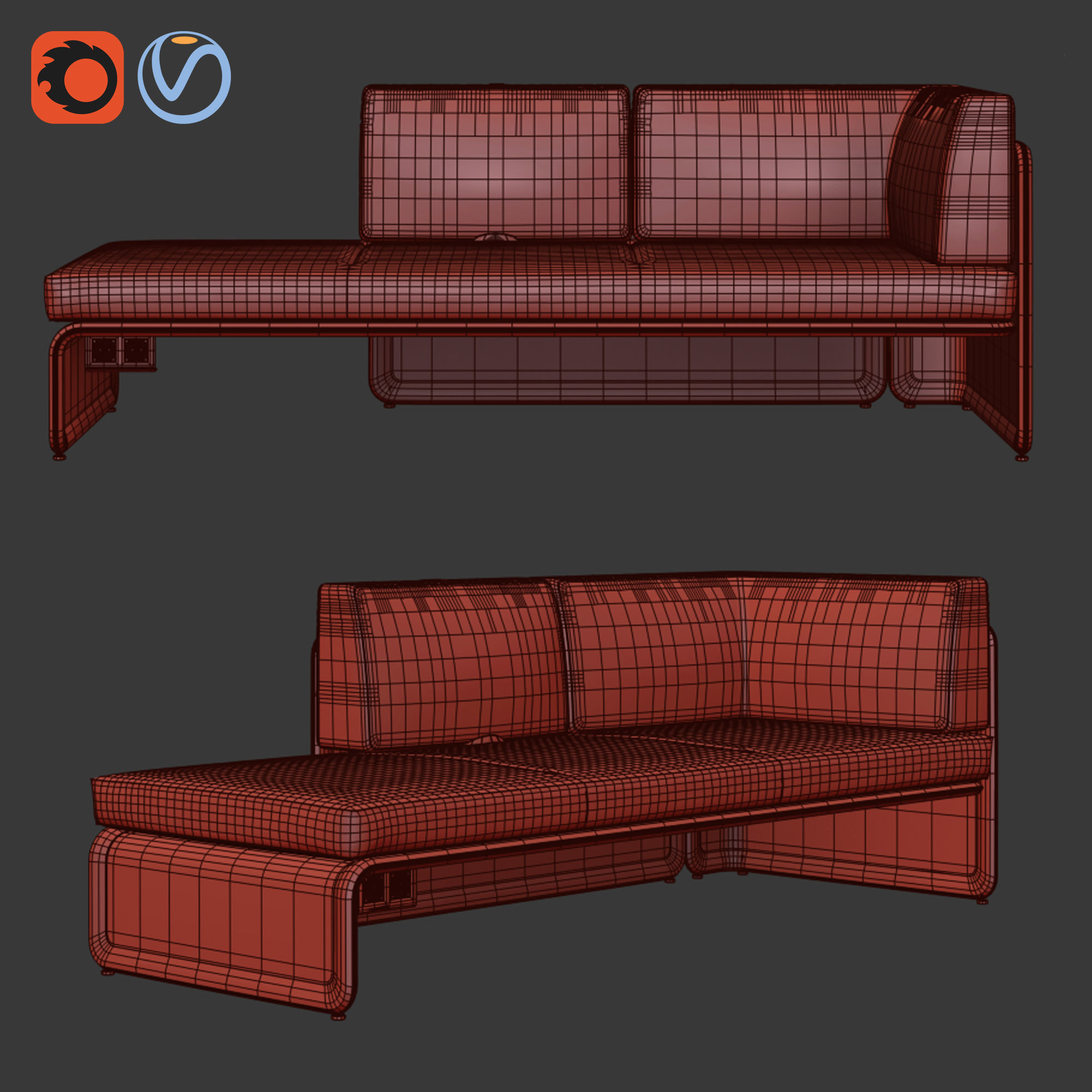 Coalesse - Lagunitas Lounge System Corner Sofa 3D model_5
