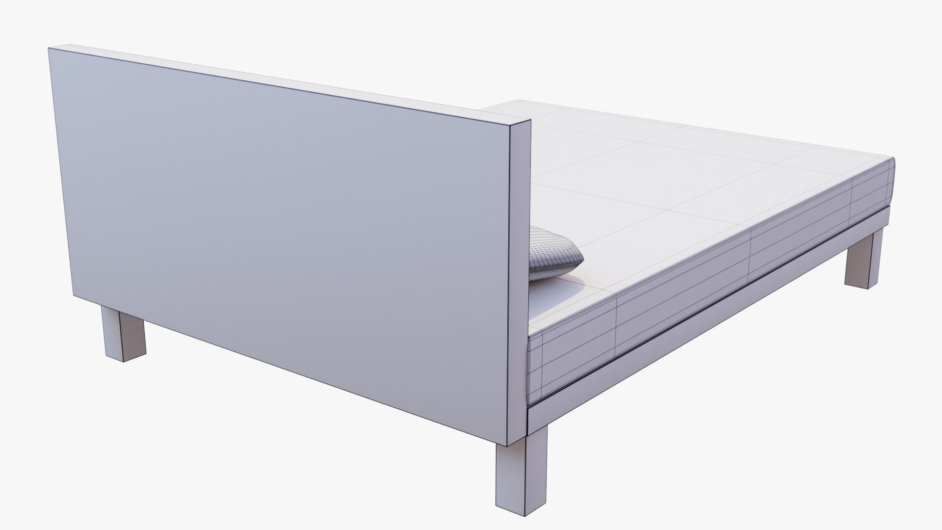 Modern Bed 3D model_14