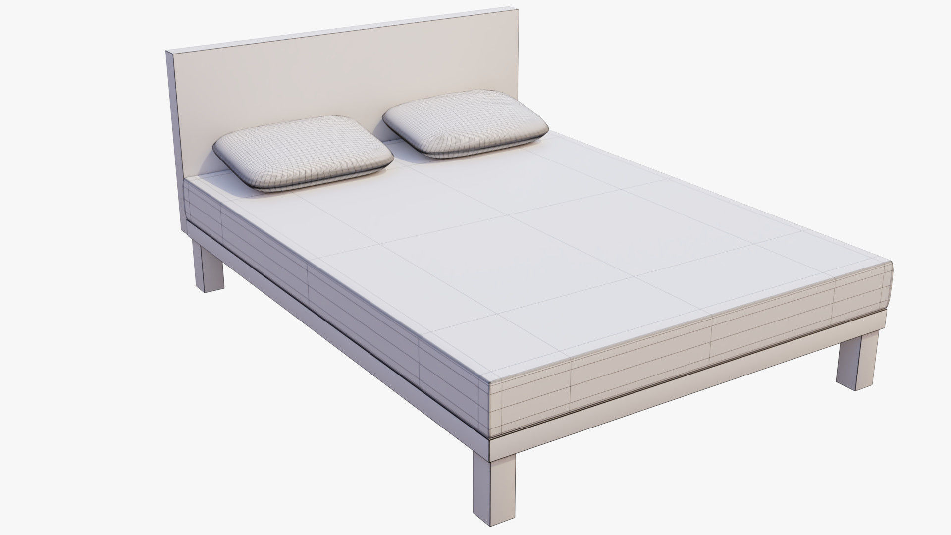 Modern Bed 3D model_10