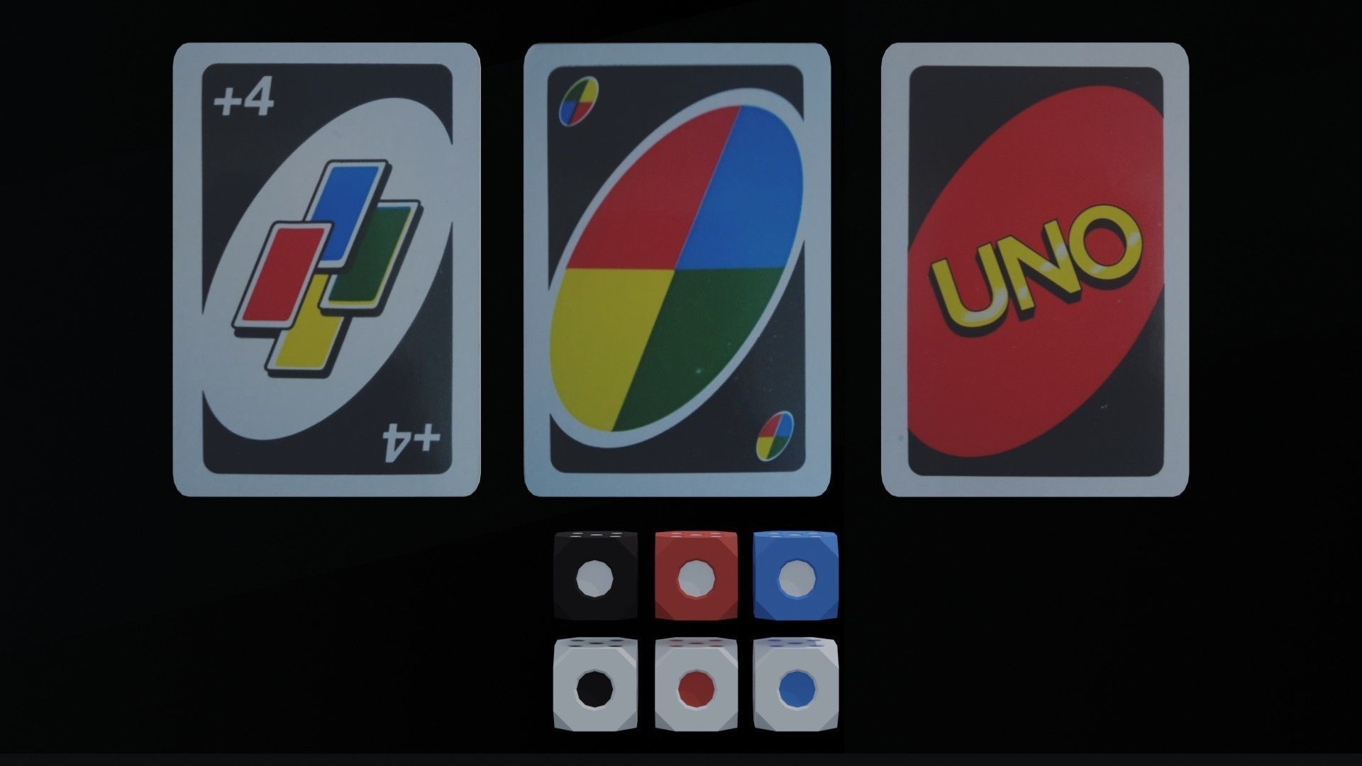  Board game UNO and dice 3D model_7