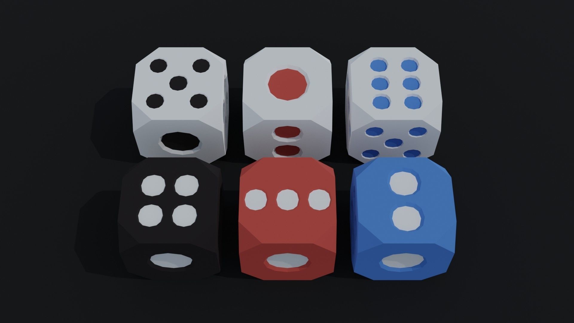  Board game UNO and dice 3D model_8