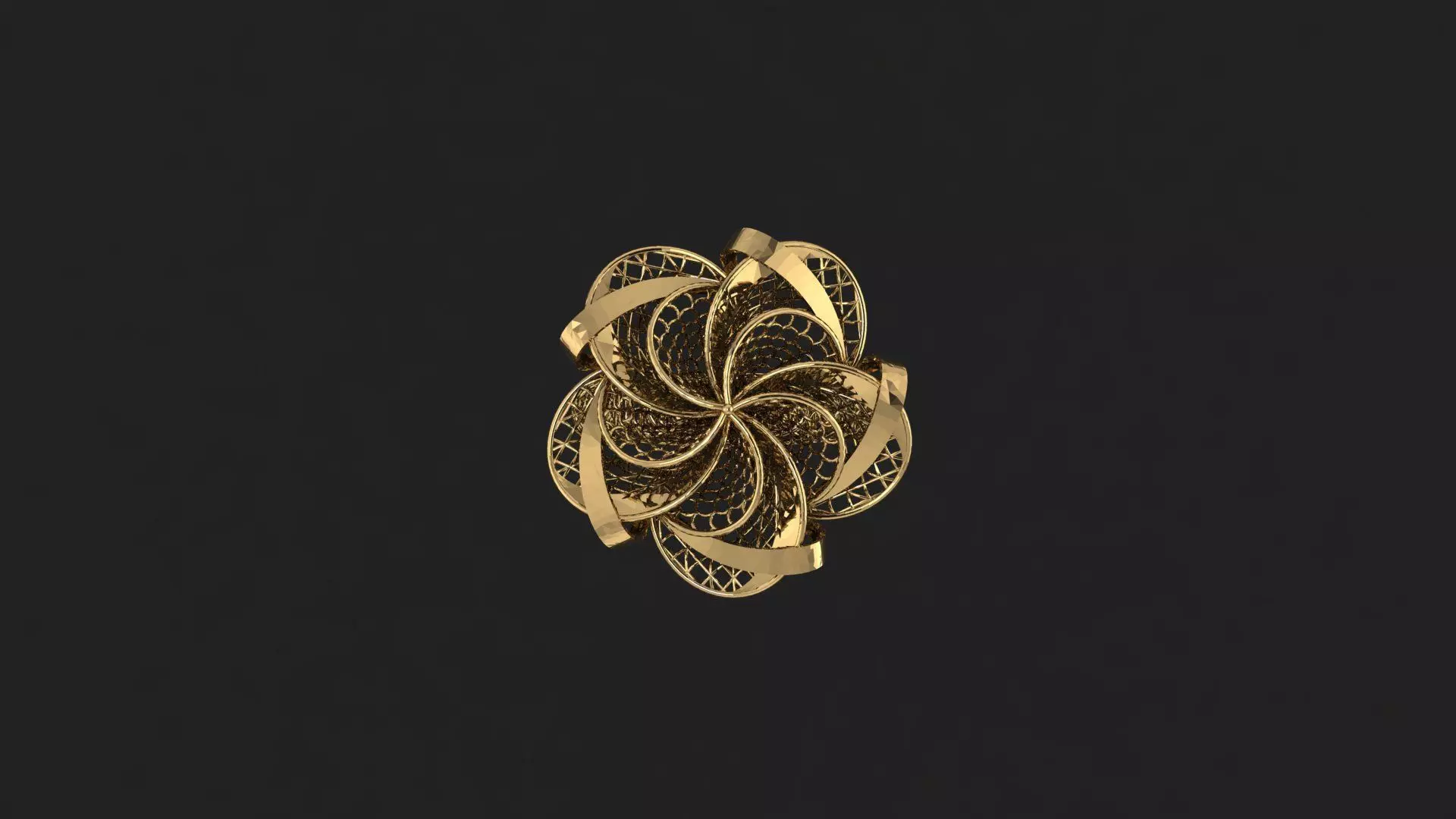 AR-TRK-Z021 gold flower 3D print model