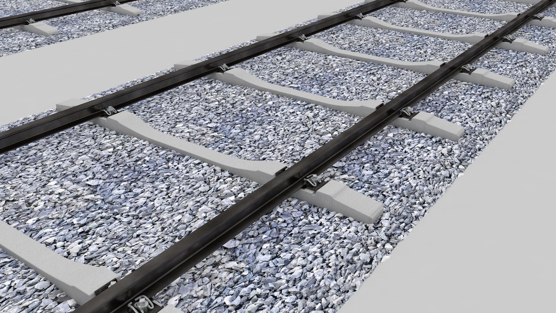 Realistic Railroad  Module Set 3D model_6