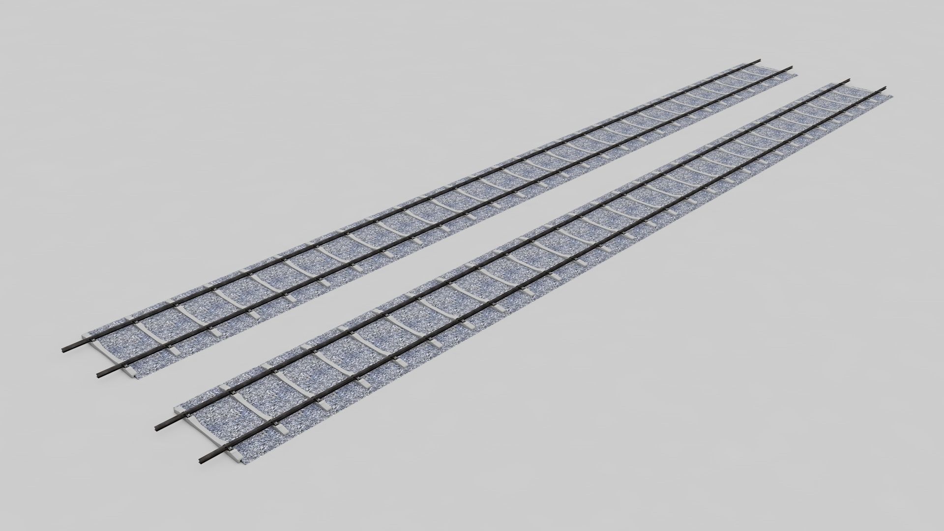 Realistic Railroad  Module Set 3D model_5