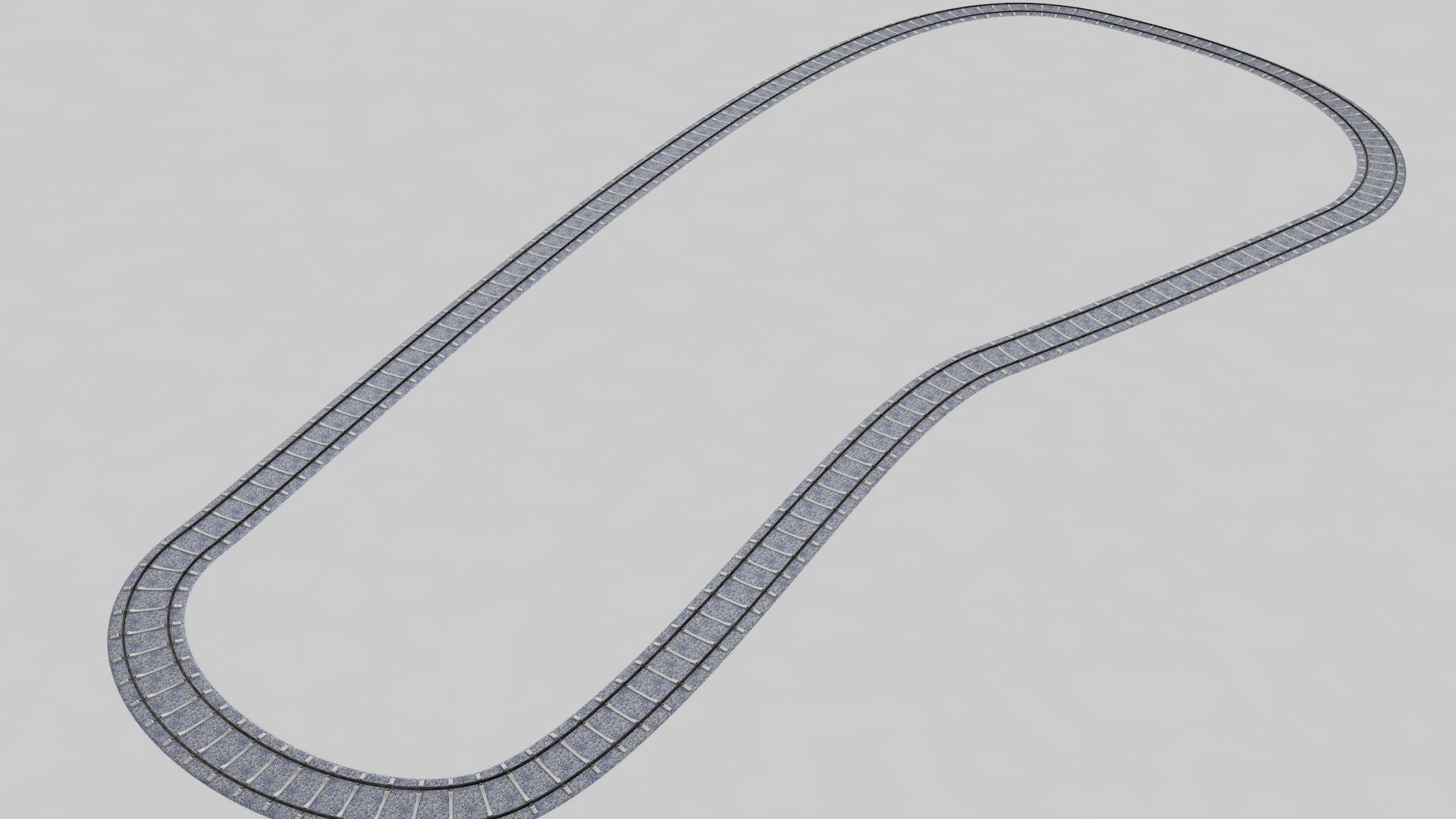 Realistic Railroad  Module Set 3D model_3