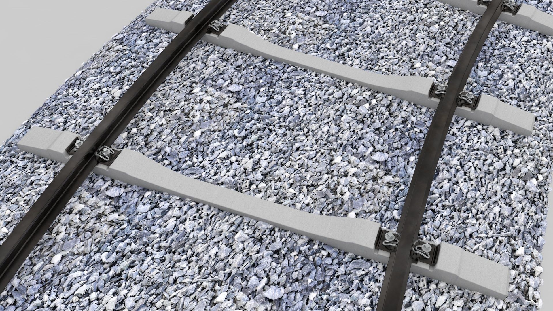 Realistic Railroad  Module Set 3D model_13