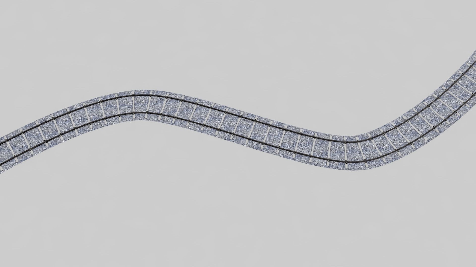 Realistic Railroad  Module Set 3D model_15