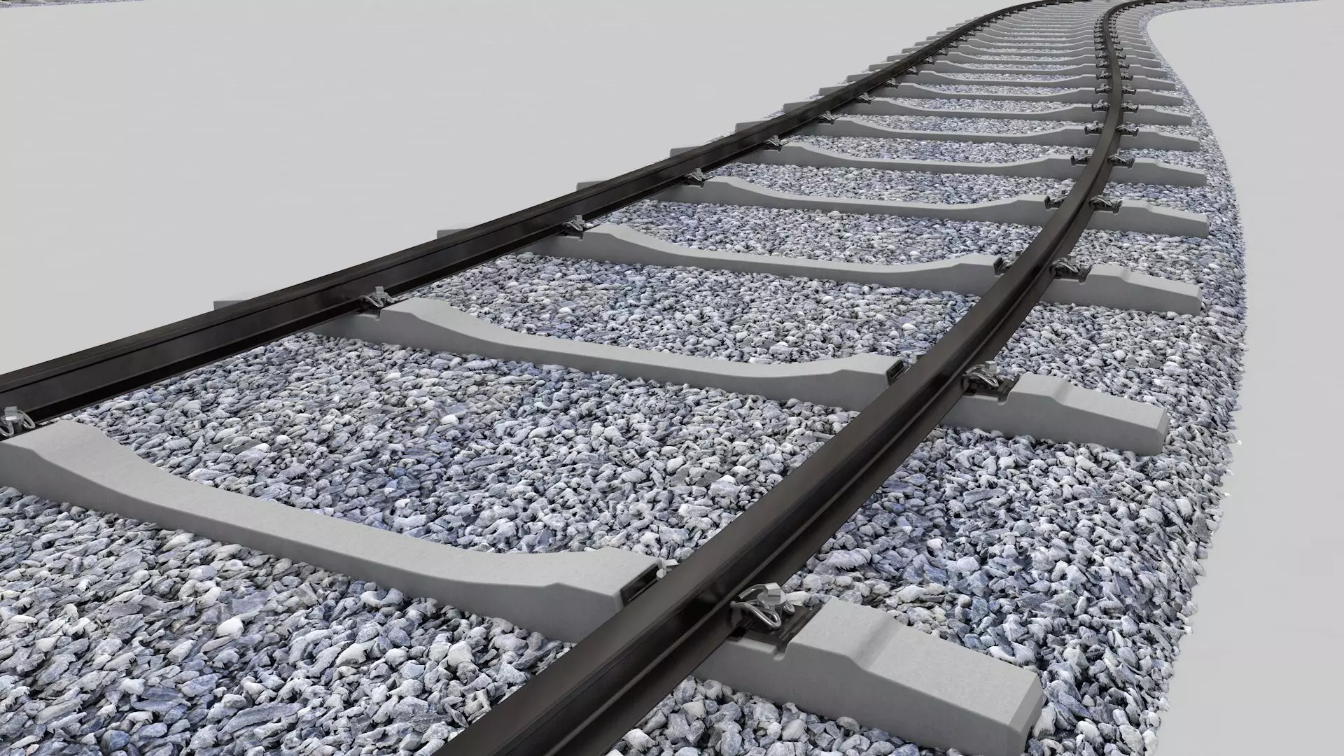 Realistic Railroad  Module Set 3D model_0