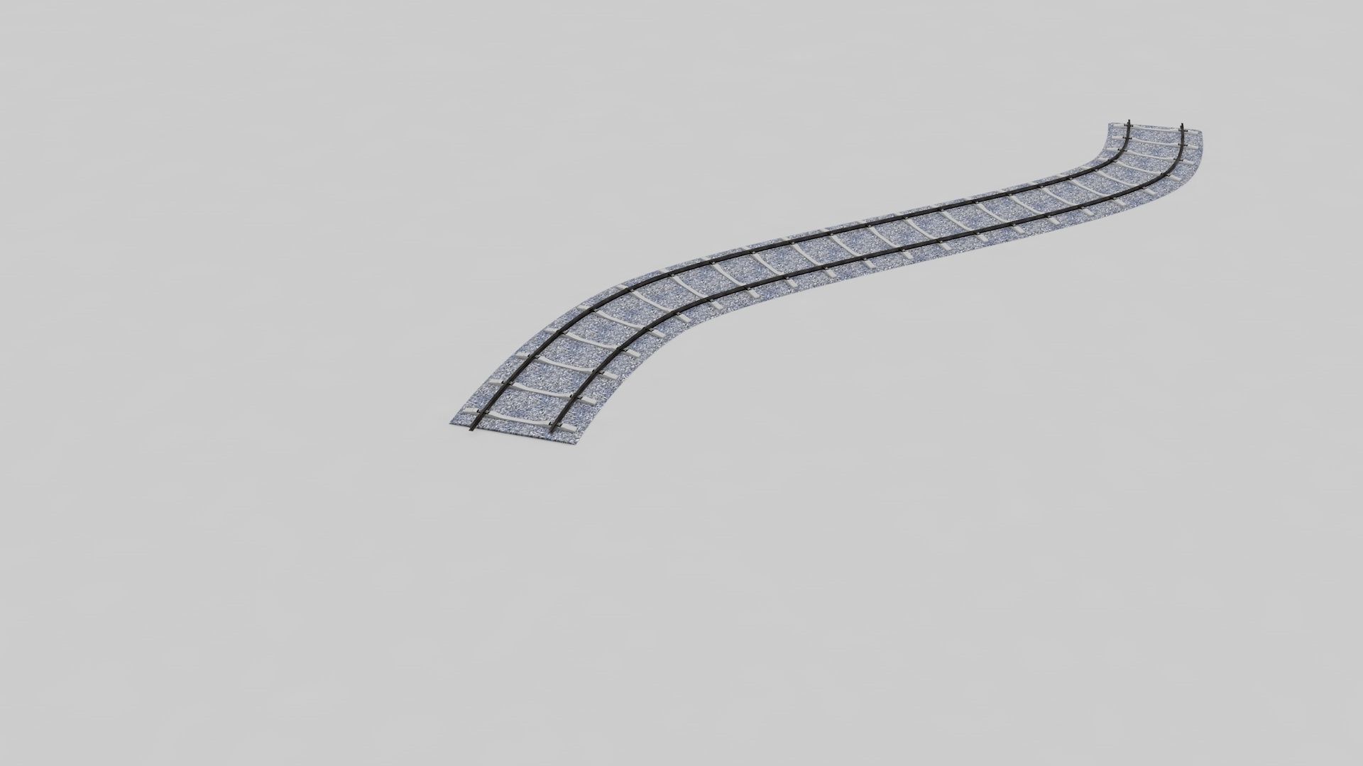 Realistic Railroad  Module Set 3D model_11