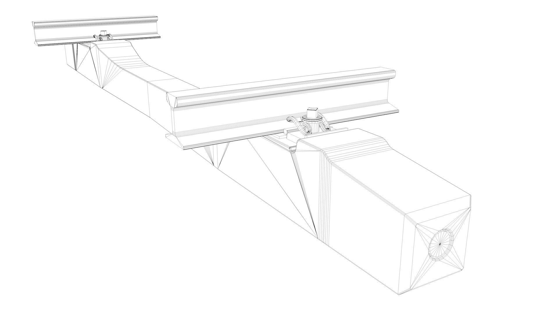 Realistic Railroad  Module Set 3D model_23