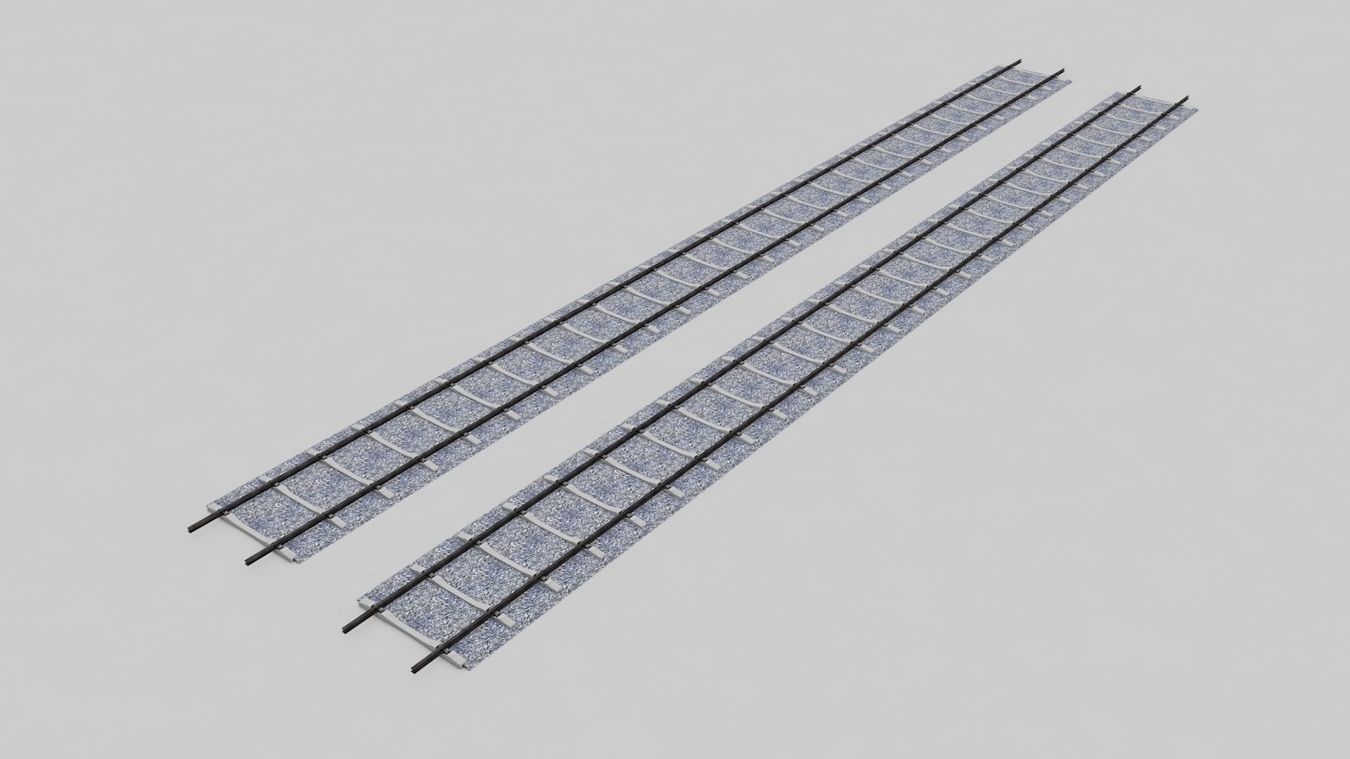 Realistic Railroad  Module Set 3D model_9