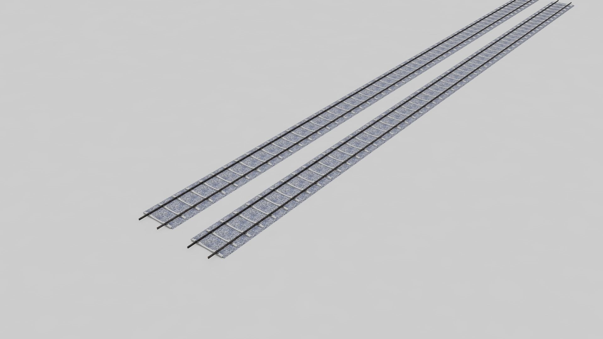 Realistic Railroad  Module Set 3D model_7