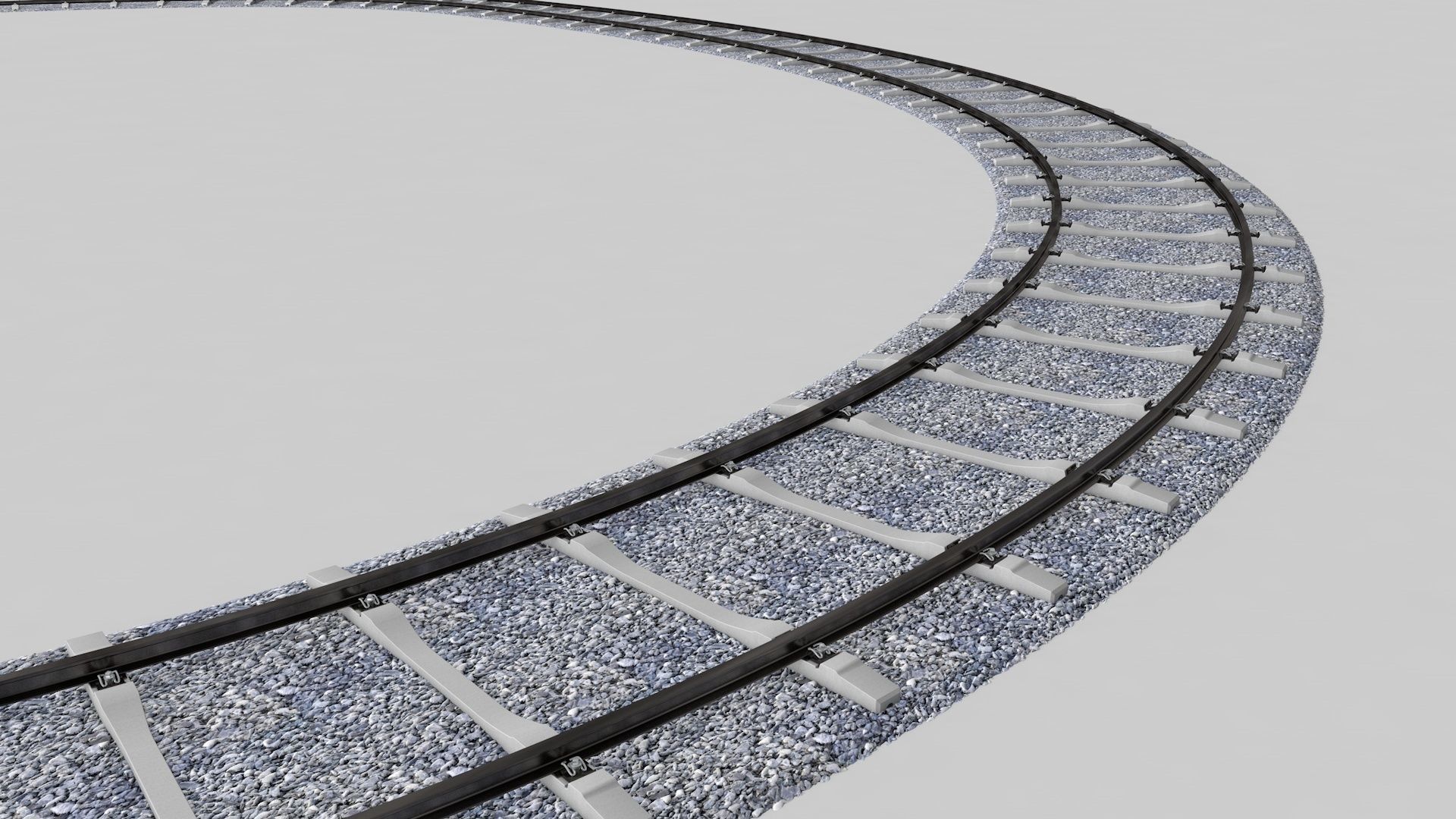 Realistic Railroad  Module Set 3D model_4