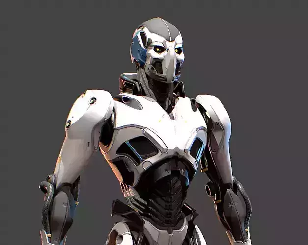 Sci-Fi Robot  AAA Game Ready Character with 8K PBR materials Low-poly 3D model