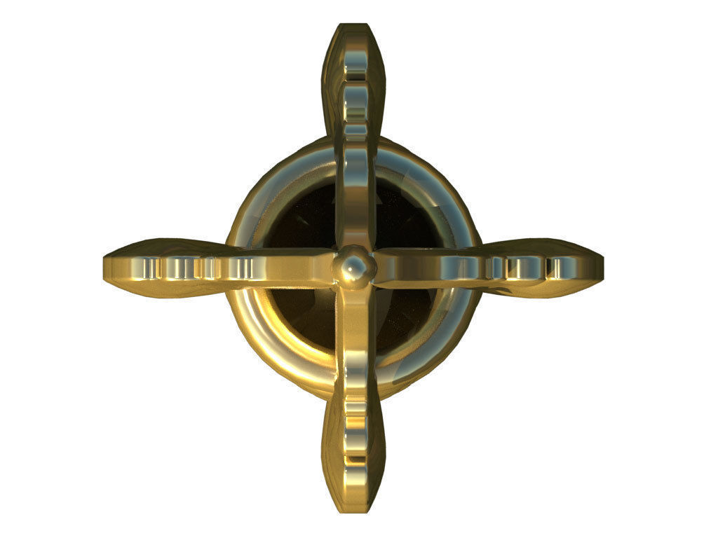 Double or Single Dorje Vajra Buddhist Symbol 3D model_7