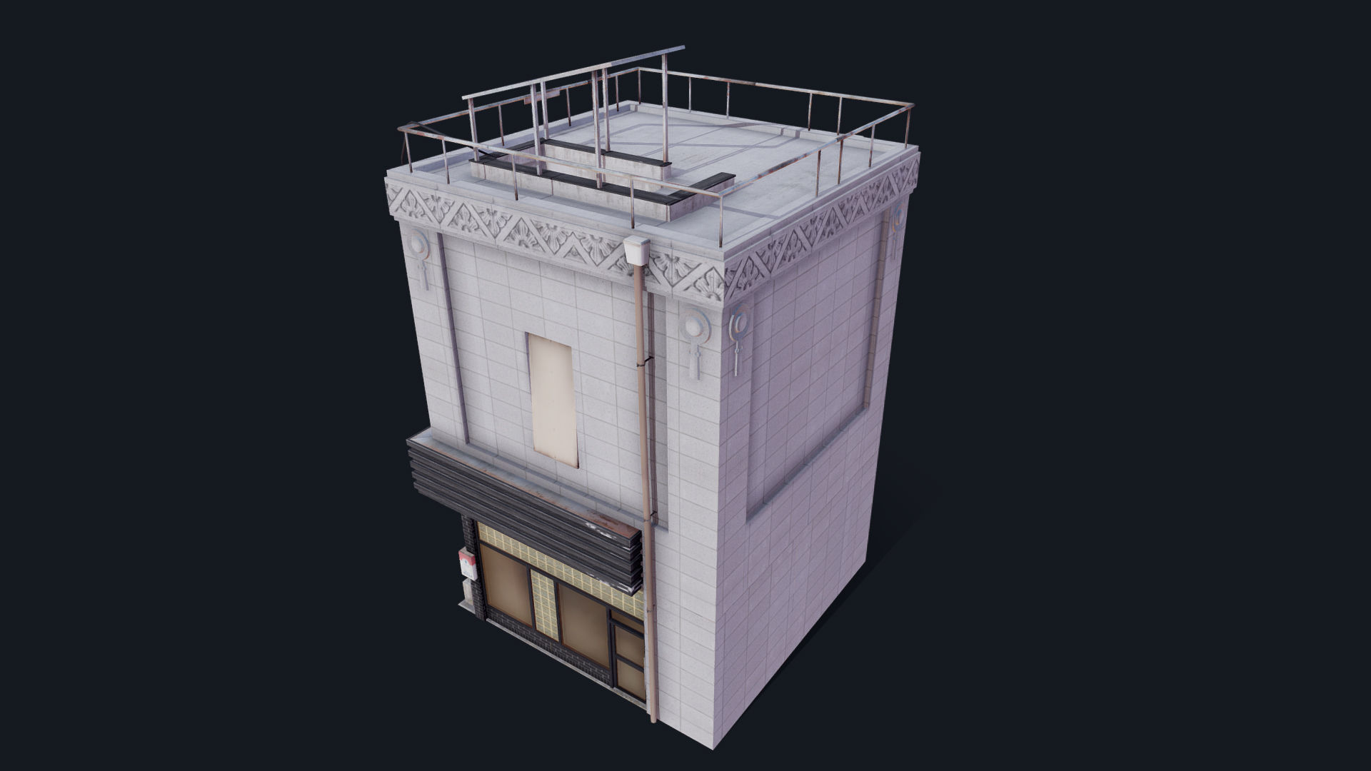 Japanese Style Shop Low-poly 3D model_15