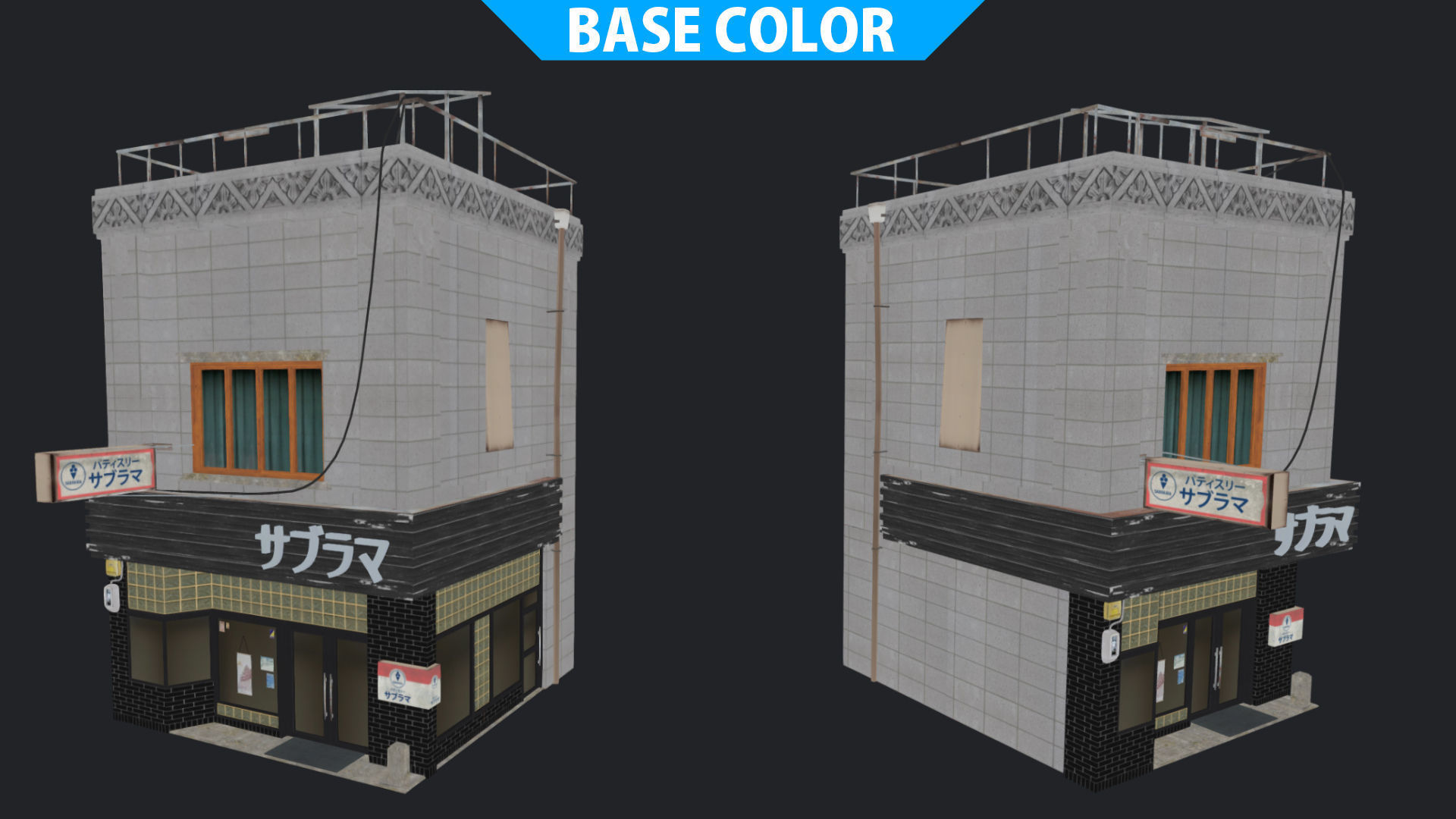 Japanese Style Shop Low-poly 3D model_16