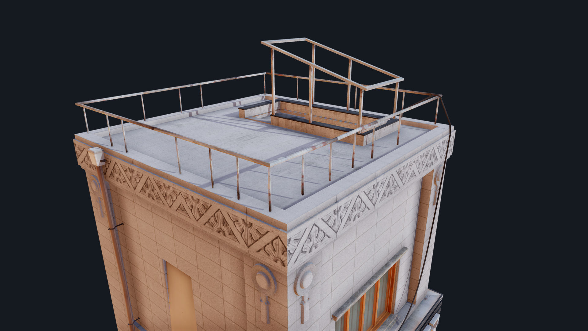 Japanese Style Shop Low-poly 3D model_10