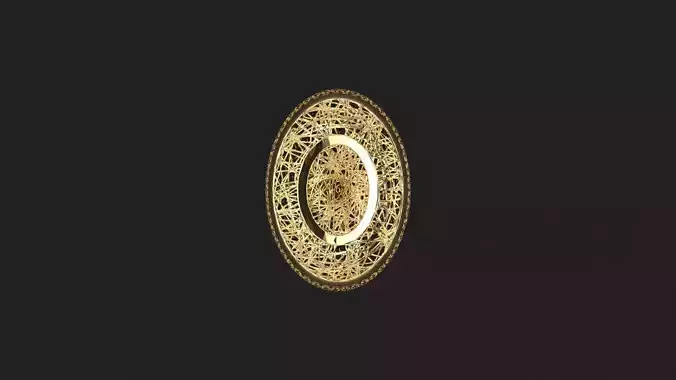 AR-TRK-Z027 ornate gold circle