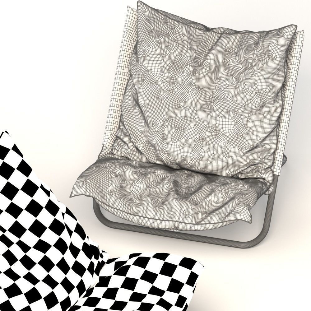 Folding chair Free 3D model_9