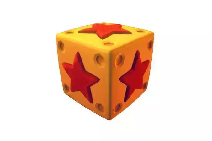 Cube World Power Up Coins n Loot Boxes - Proto Series Low-poly 3D model