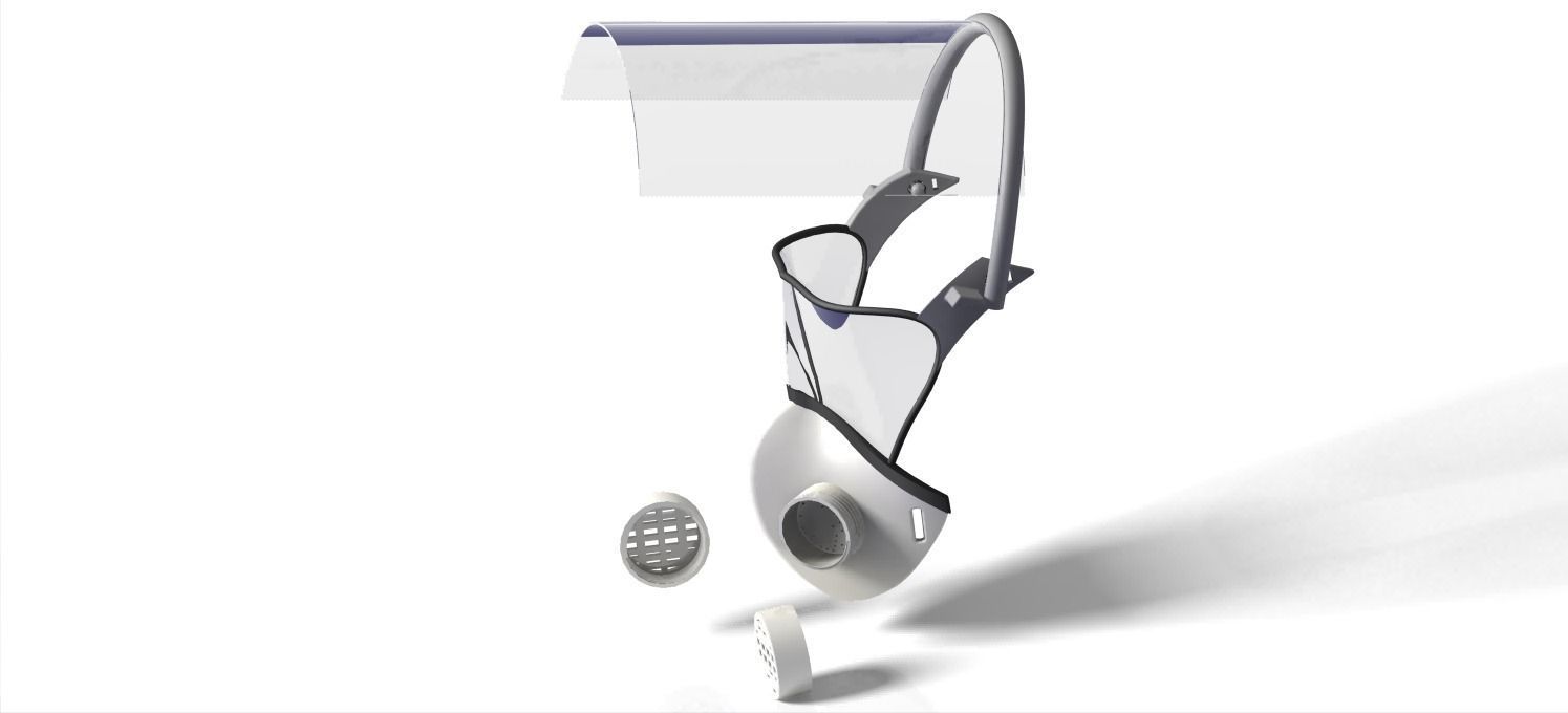 triple protection mask resp 3D model_1