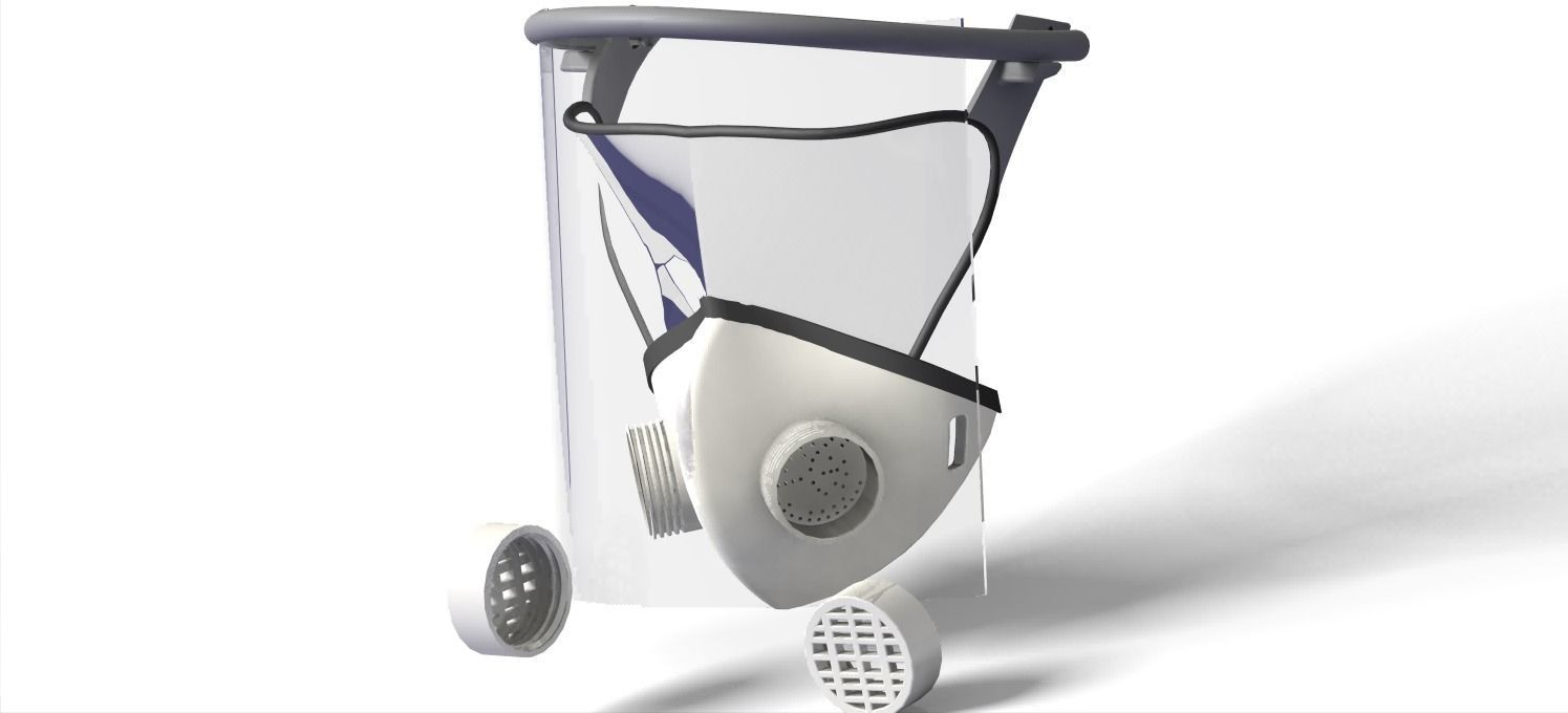 triple protection mask resp 3D model_3