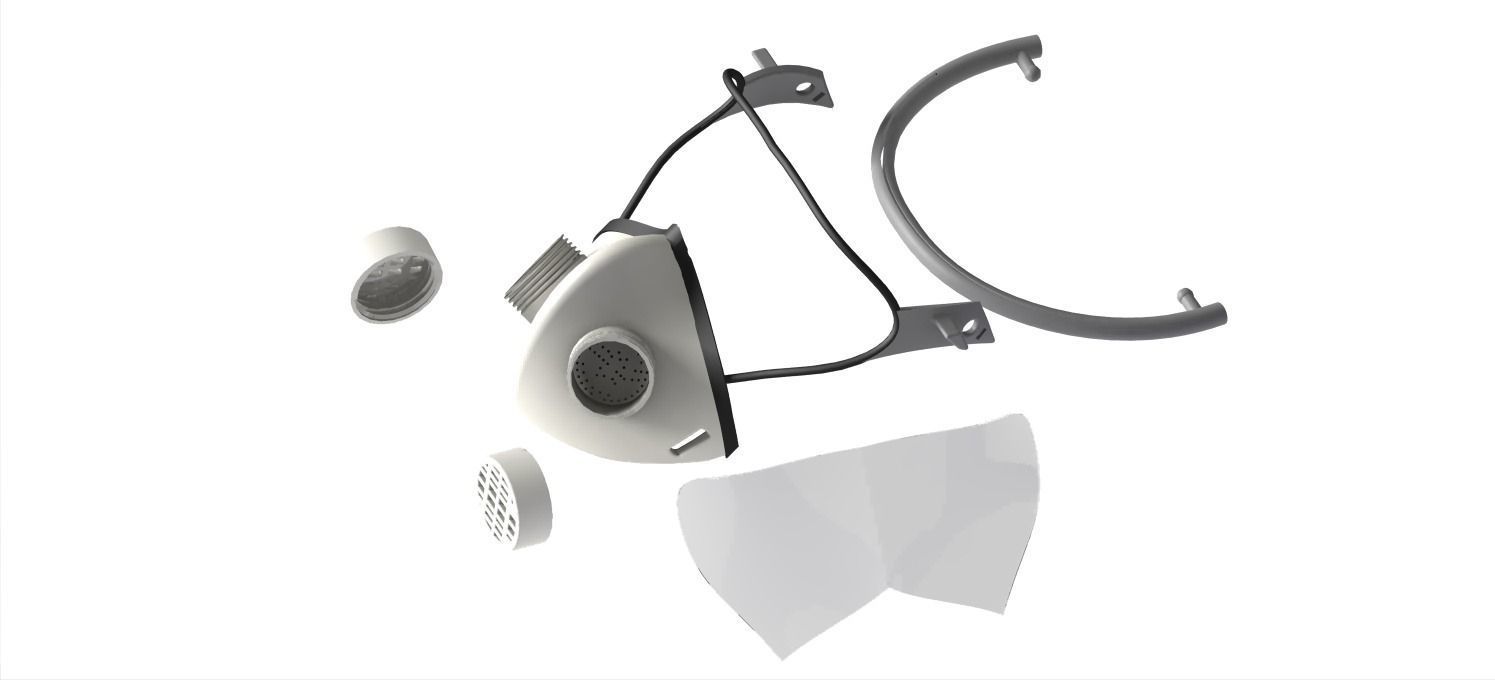 triple protection mask resp 3D model_4