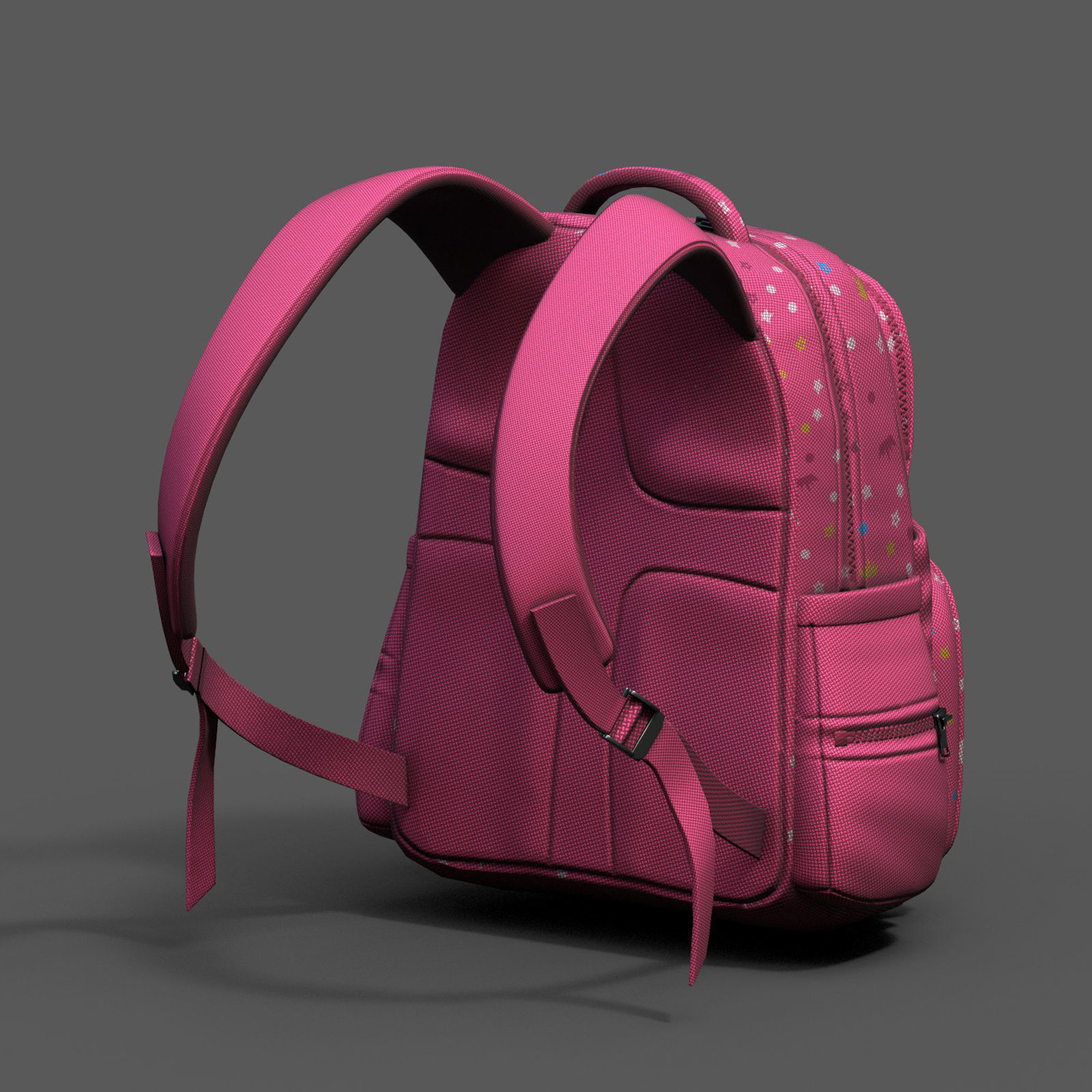 Backpack Camping Generic Color 3d model Generic  Low-poly 3D model_7