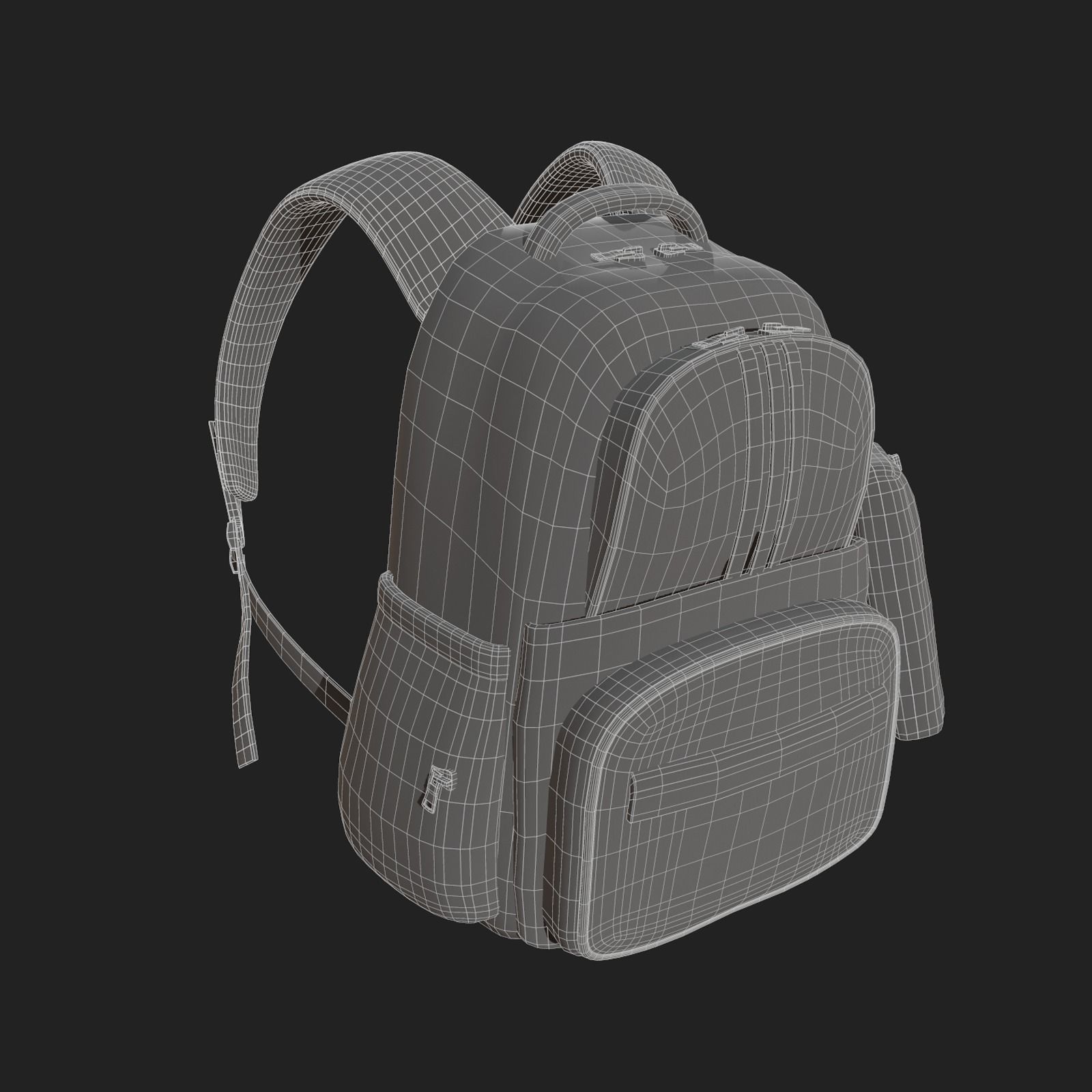 Backpack Camping Generic Color 3d model Generic  Low-poly 3D model_13