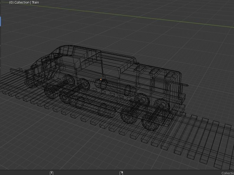 Low Poly Cargo Train Low-poly 3D model_4
