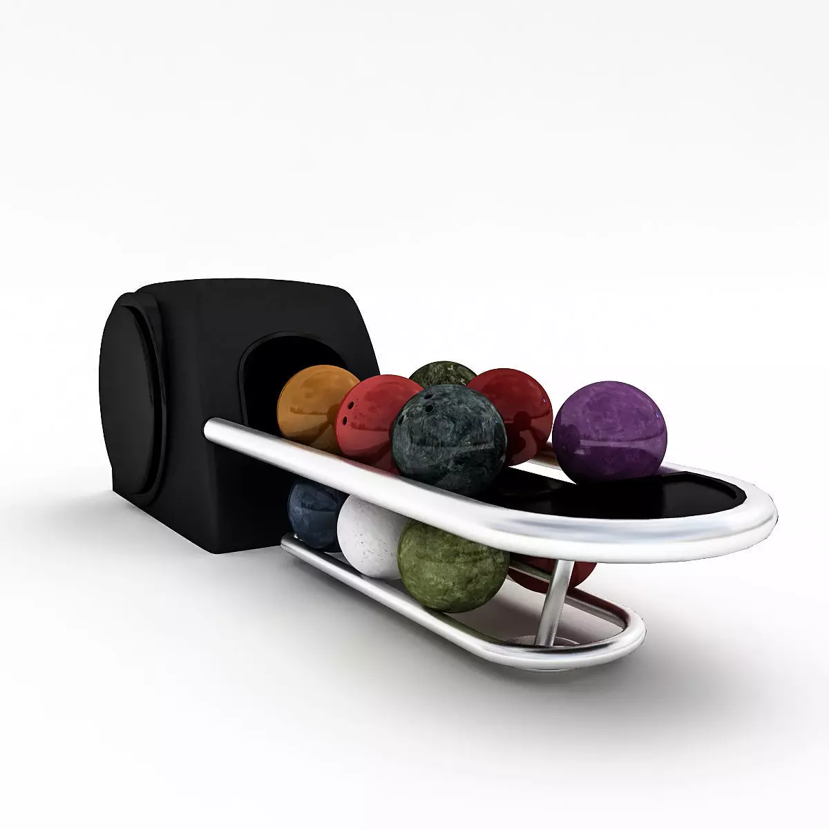 Bowling Ball Machine Model Low-poly 3D model_0