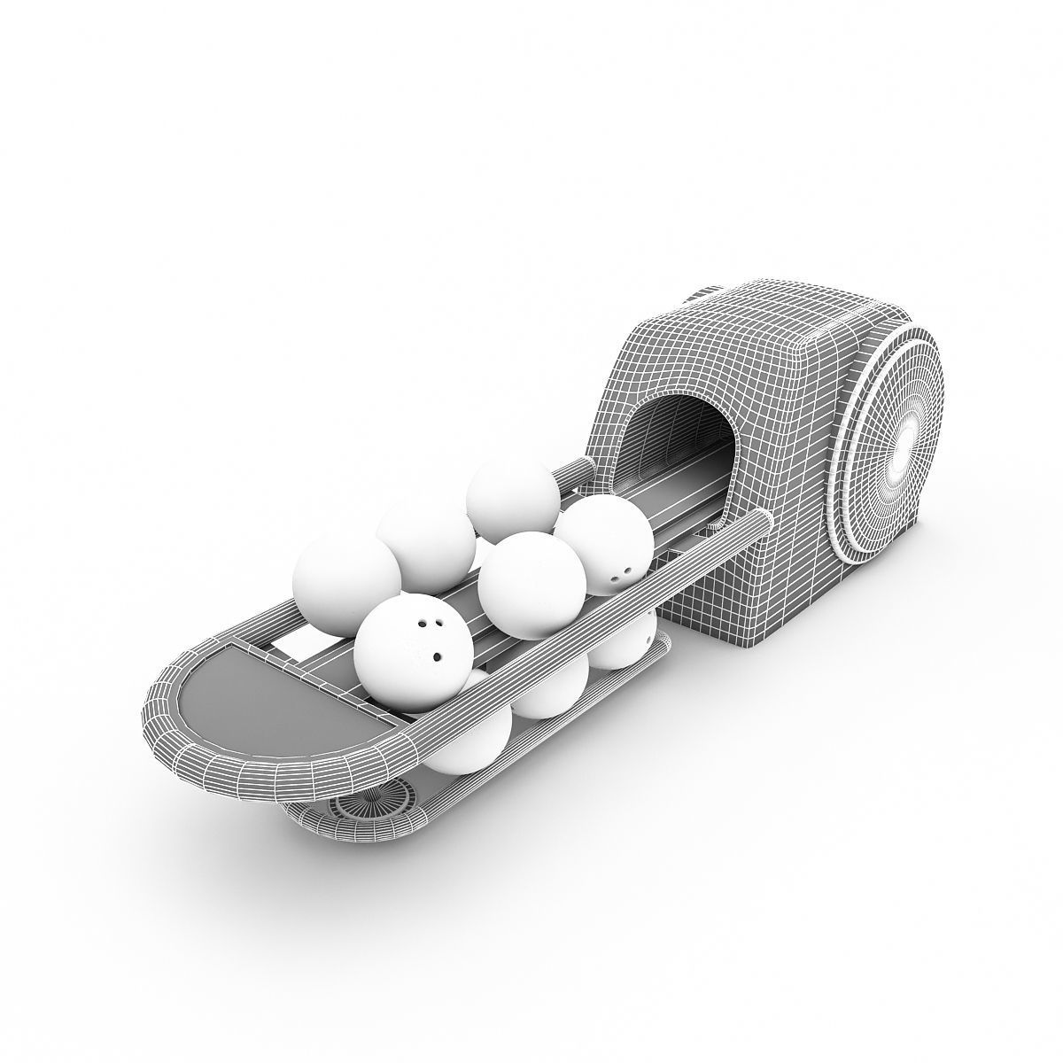 Bowling Ball Machine Model Low-poly 3D model_3