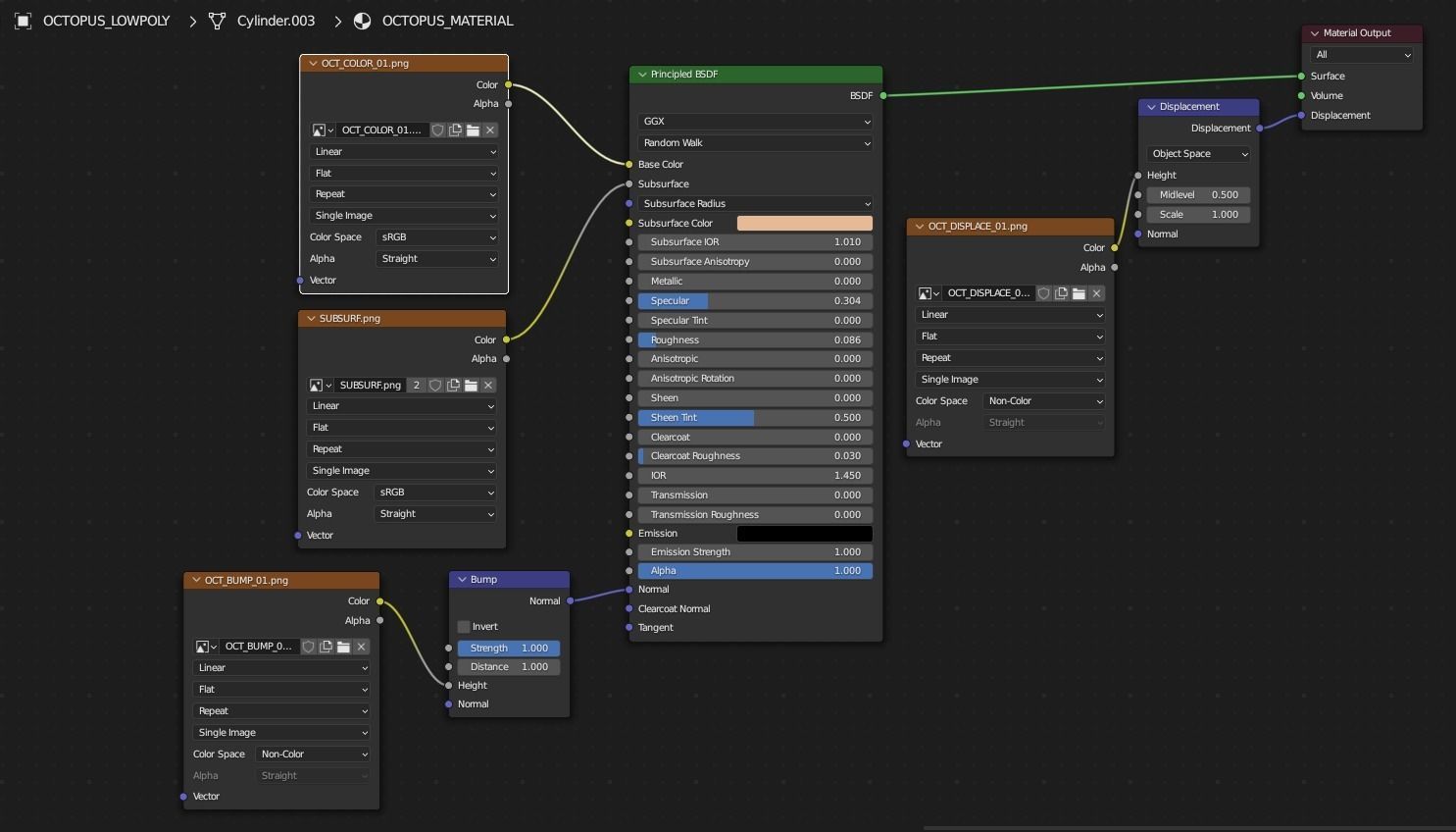Octopus Mega Pack Low-poly 3D model_11