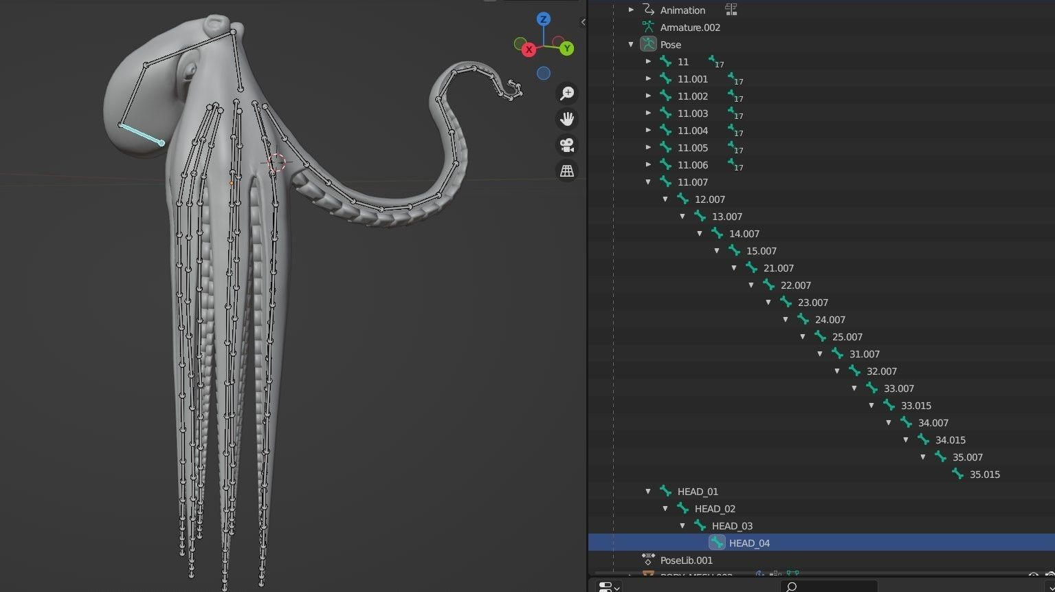 Octopus Mega Pack Low-poly 3D model_19