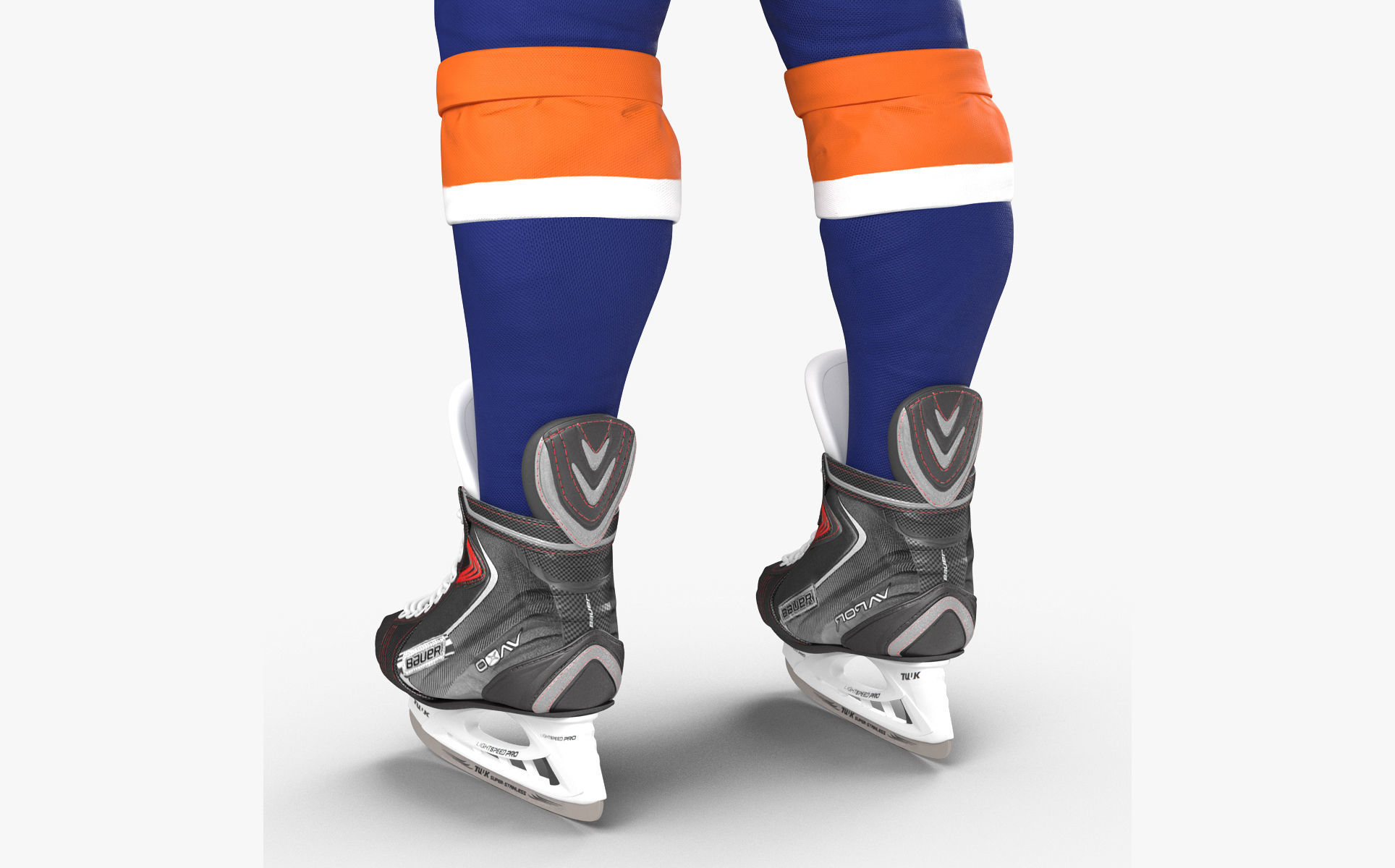 Hockey Player Islanders Rigged for Cinema 4D 3D model_39