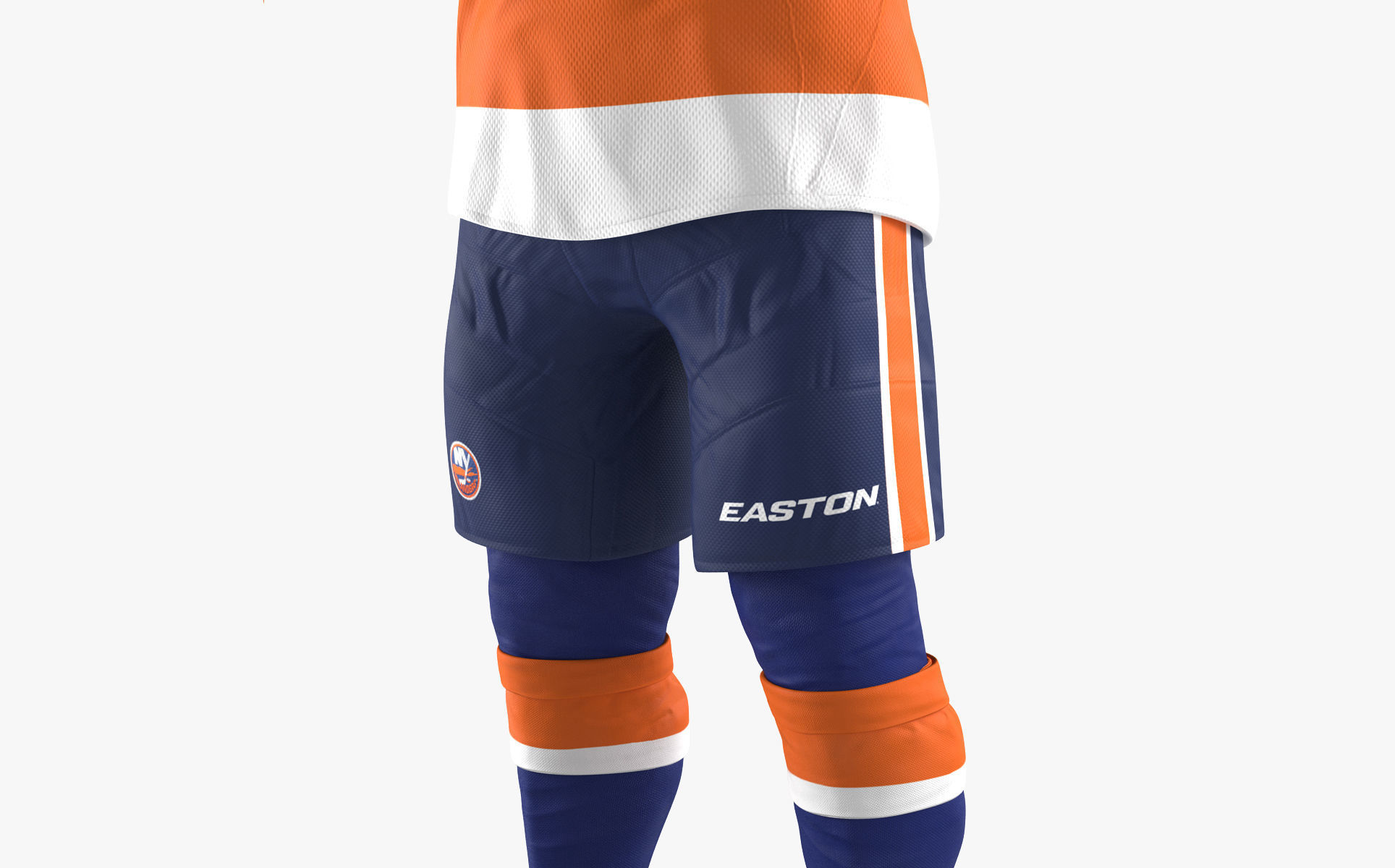 Hockey Player Islanders Rigged for Cinema 4D 3D model_22